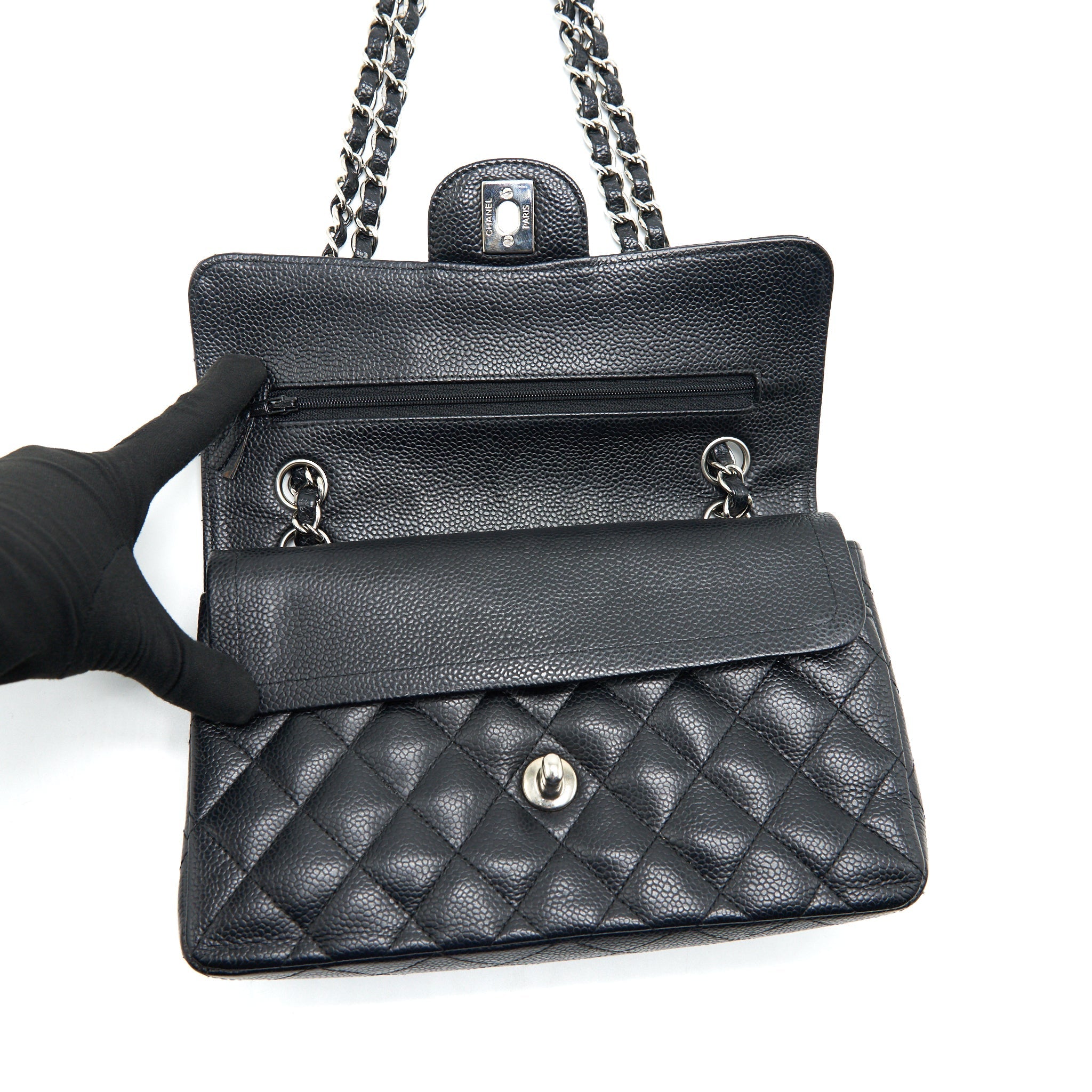 Chanel Small Classic Double Flap Bag Black Caviar