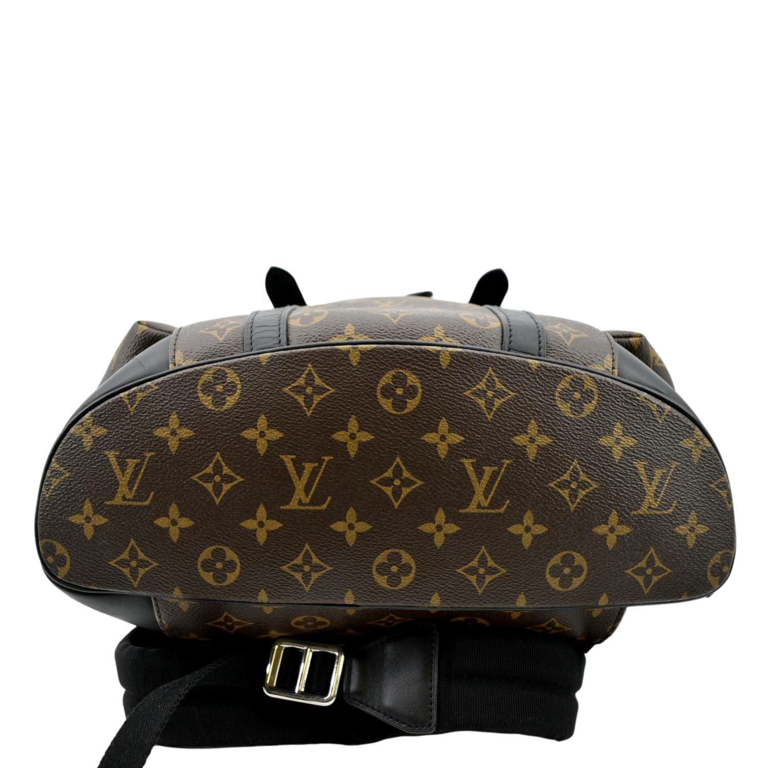 LOUIS VUITTON Christopher Monogram Macassar Canvas Backpack Bag Brown