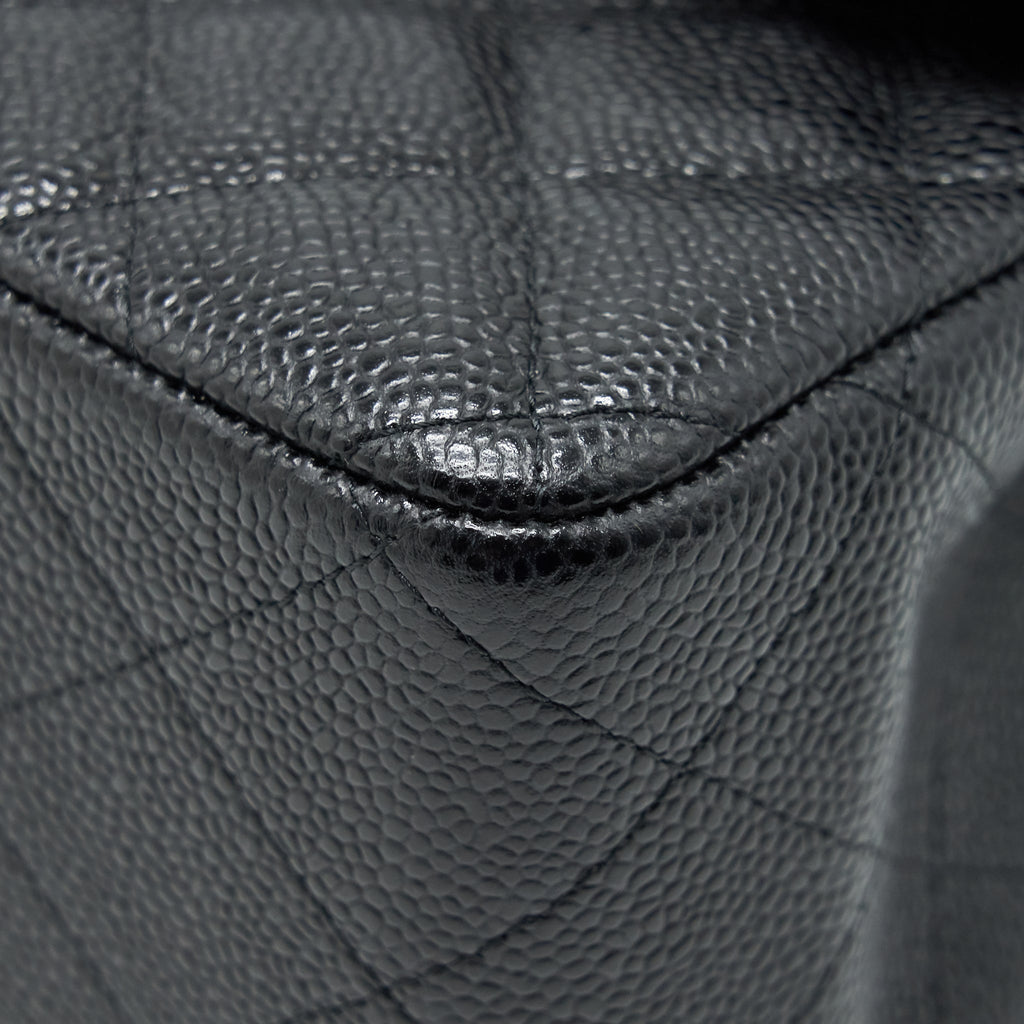 Chanel Classic Jumbo Double Flap Bag Black Caviar