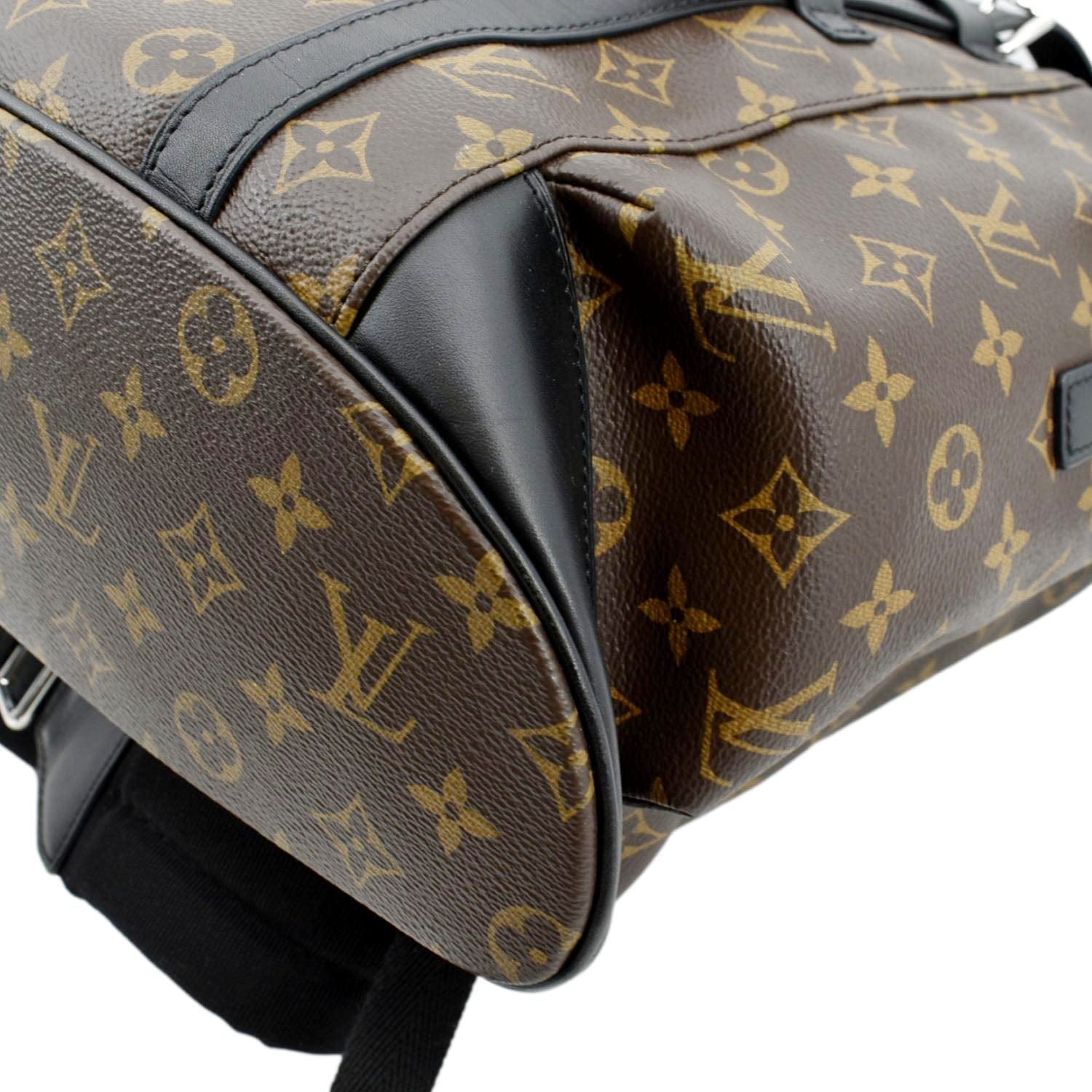 LOUIS VUITTON Christopher Monogram Macassar Canvas Backpack Bag Brown