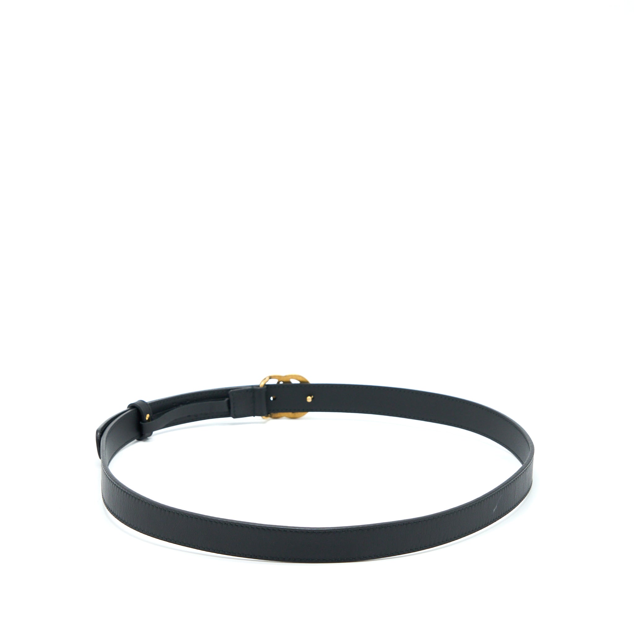Gucci Size 85 GG 2cm Leather Belt Double G Buckle