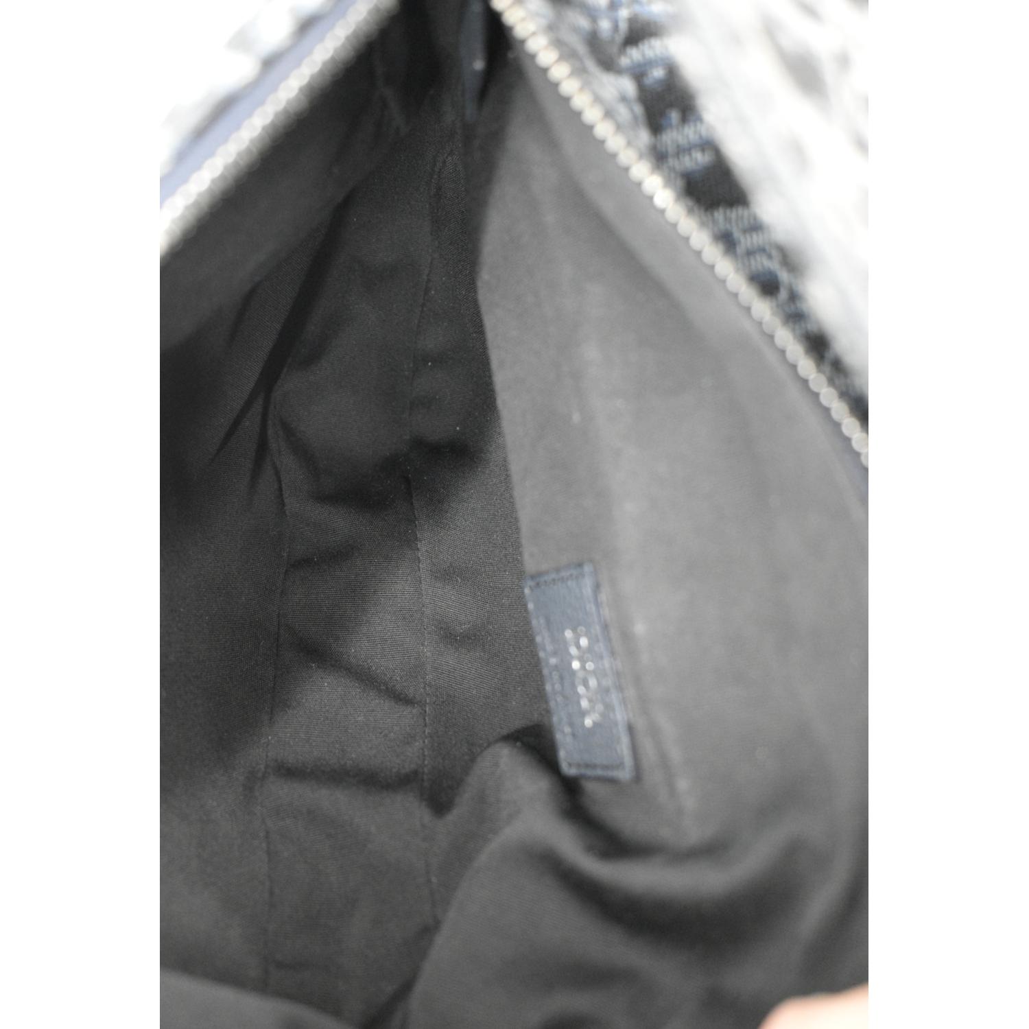 CHRISTIAN DIOR Saddle Oblique Jacquard Crossbody Bag Black