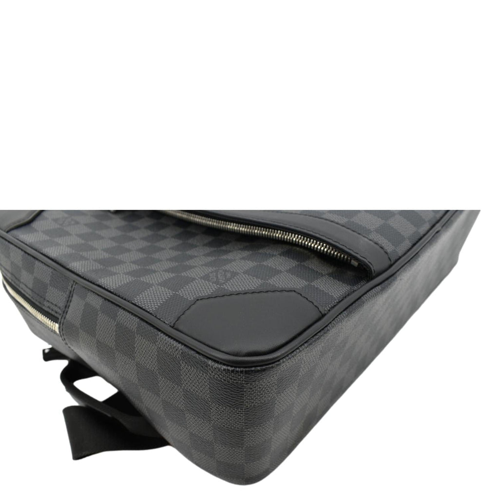 LOUIS VUITTON Damier Graphite Canvas Briefcase Backpack Bag Black