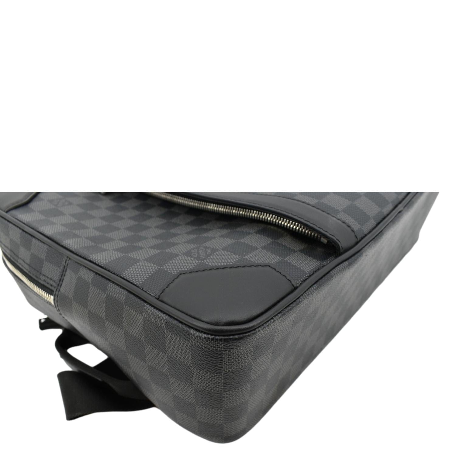 LOUIS VUITTON Damier Graphite Canvas Briefcase Backpack Bag Black