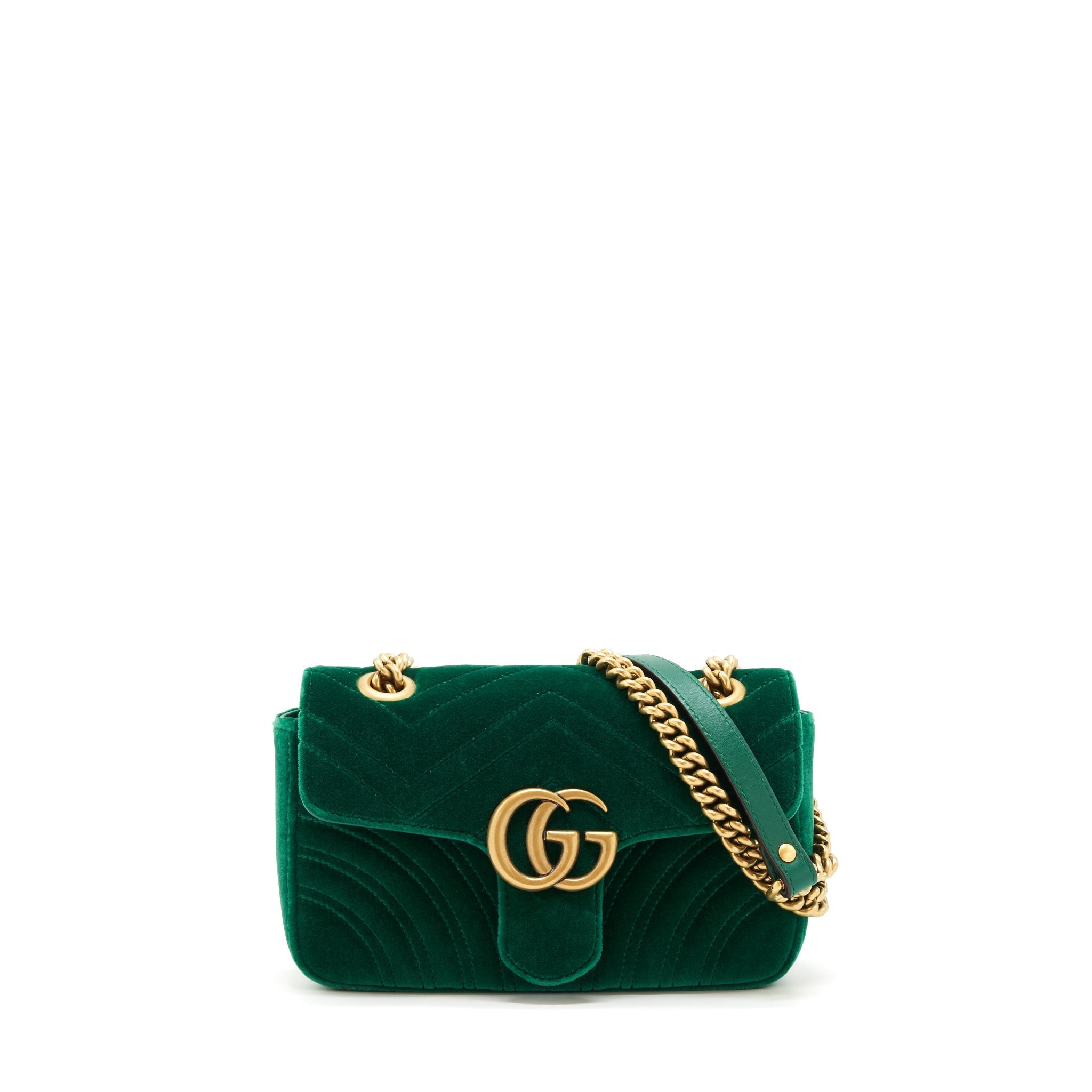 Gucci mini marmont Bag Velvet Green