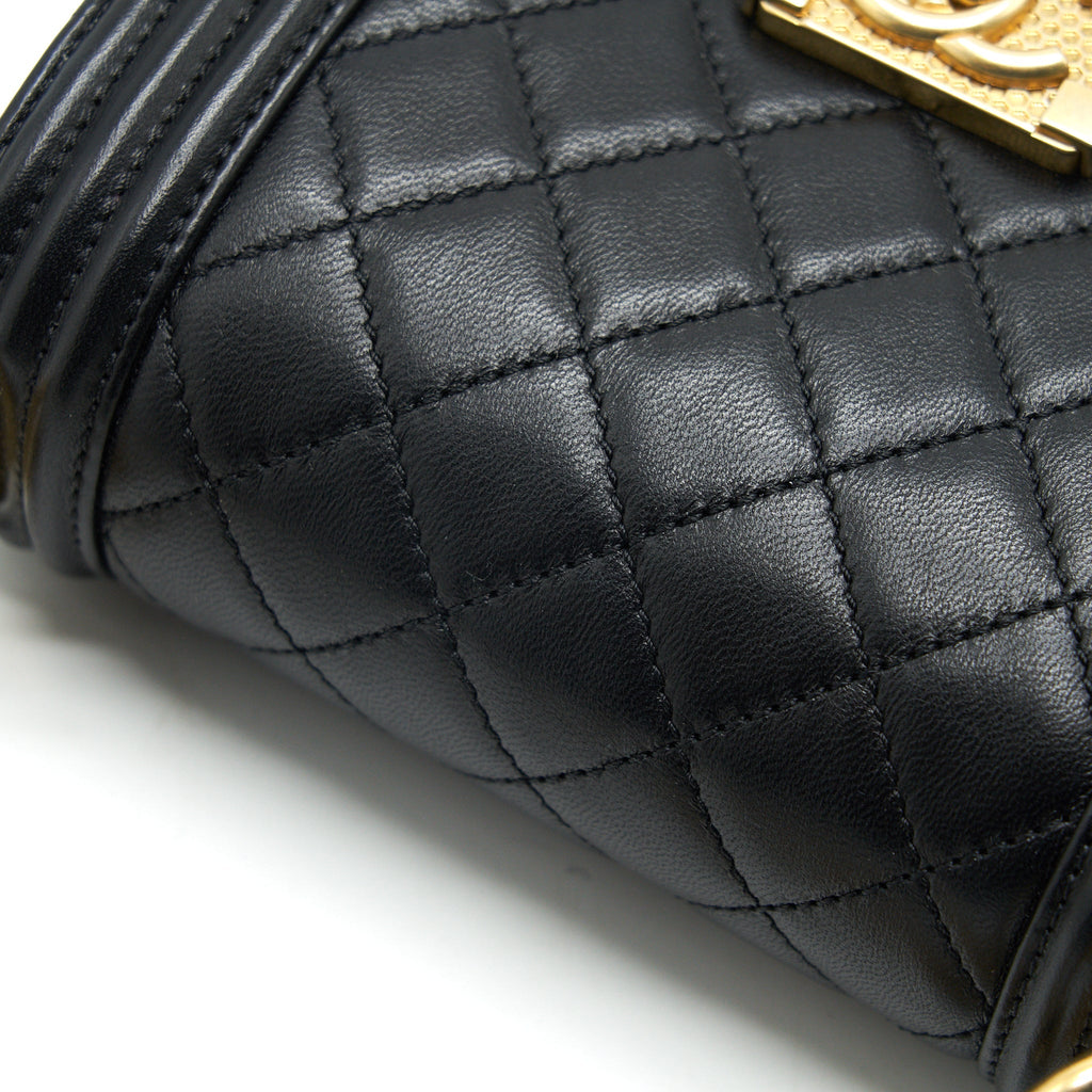 Chanel Boy Extra Mini Lambskin in Black