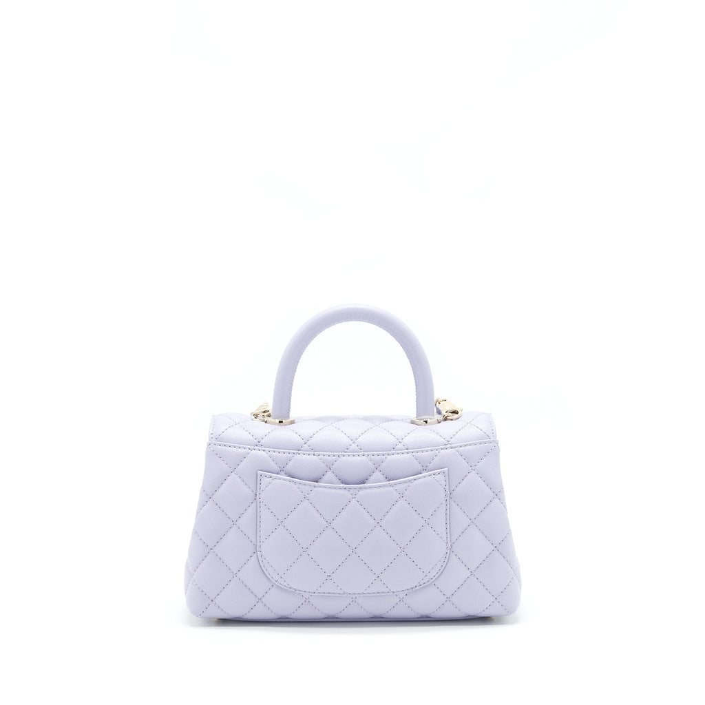 Chanel 21K lilac / Light Purple Coco Handle Small (old mini 24mm) L