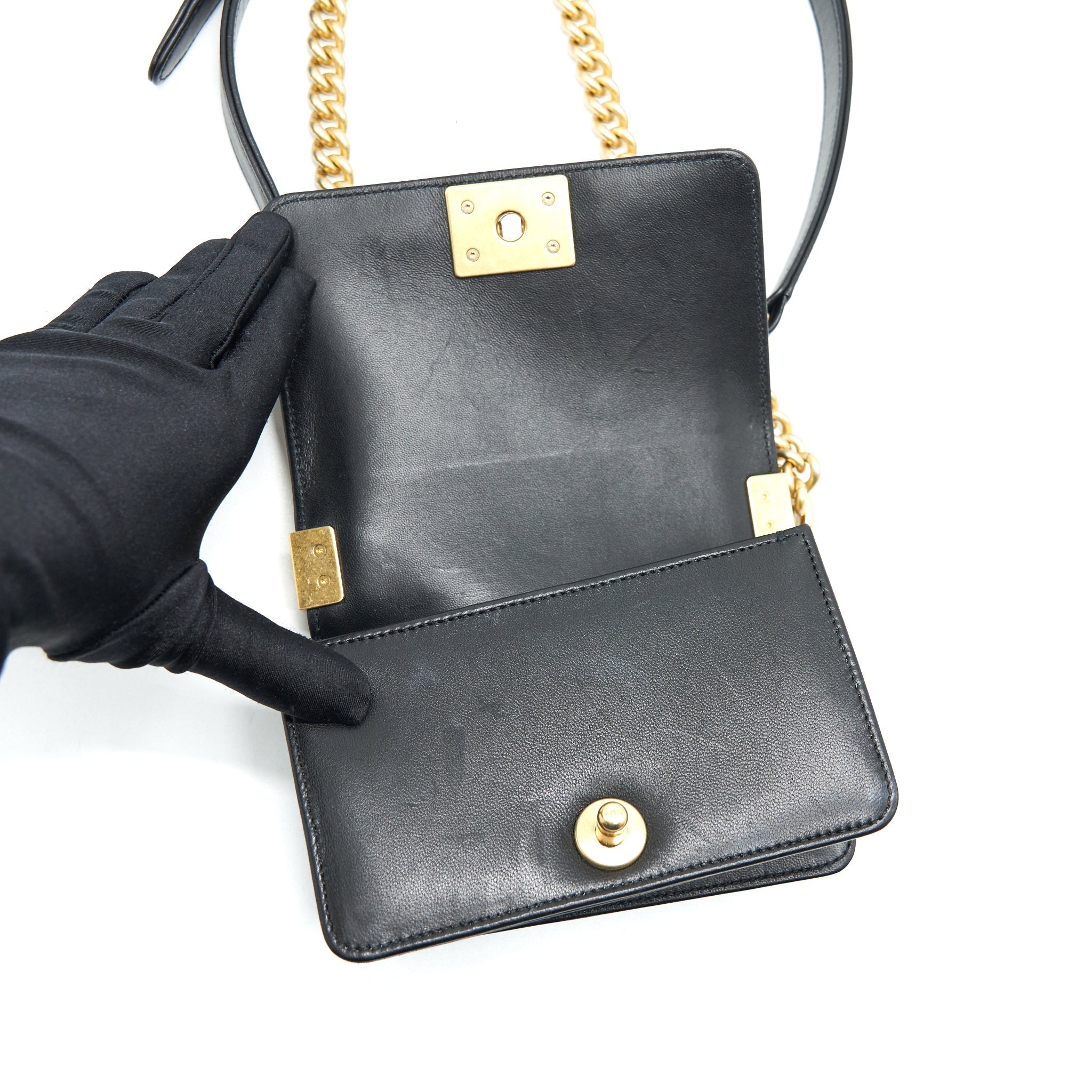 Chanel Boy Extra Mini Lambskin in Black