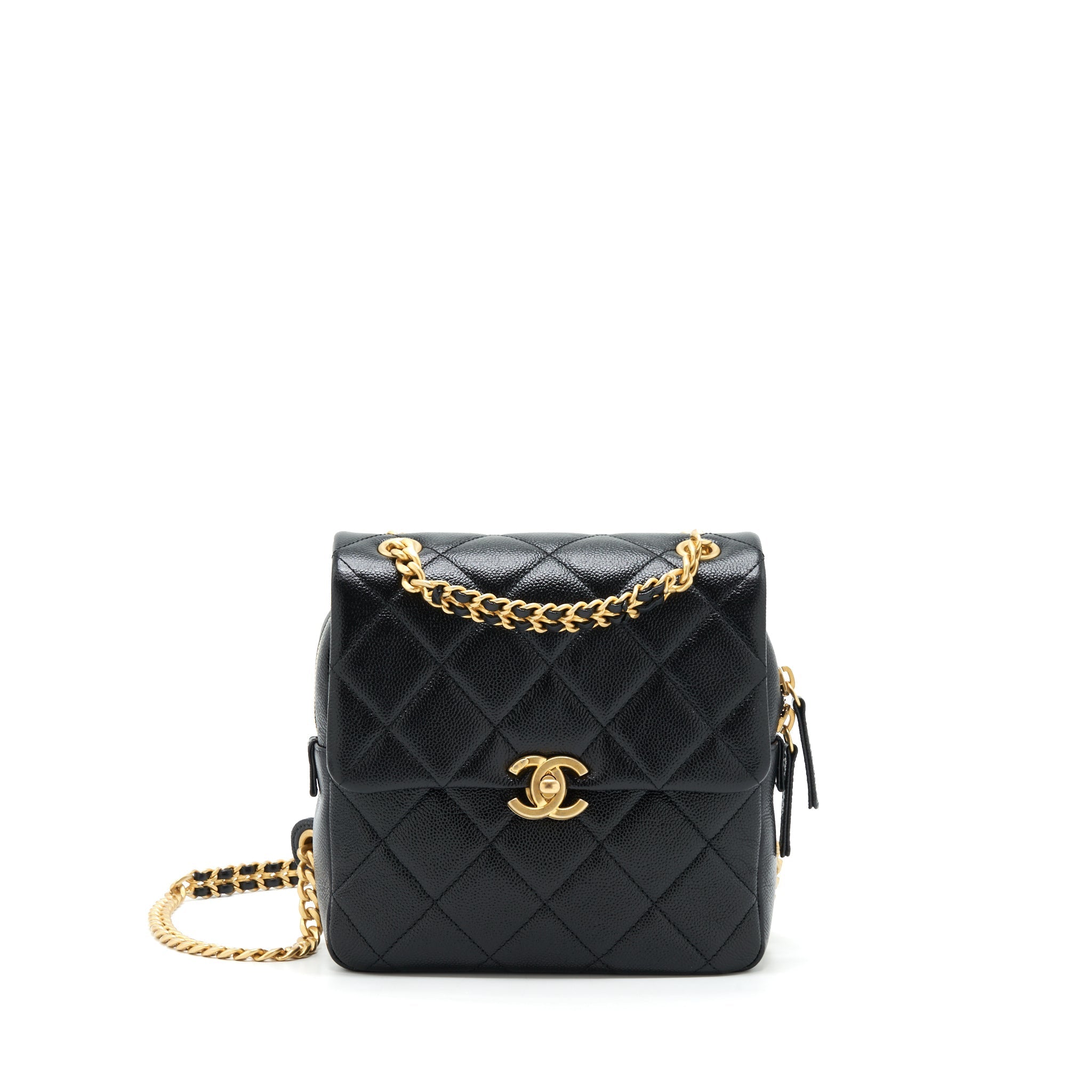 Chanel 22P Flap Backpack Caviar Black