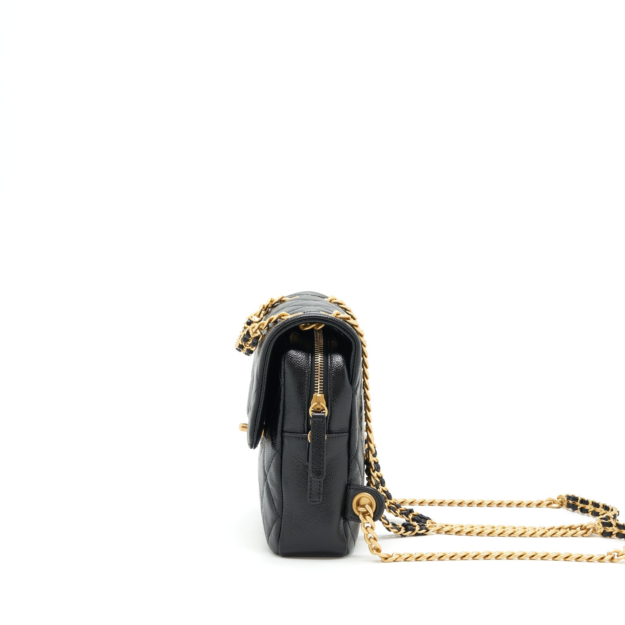 Chanel 22P Flap Backpack Caviar Black