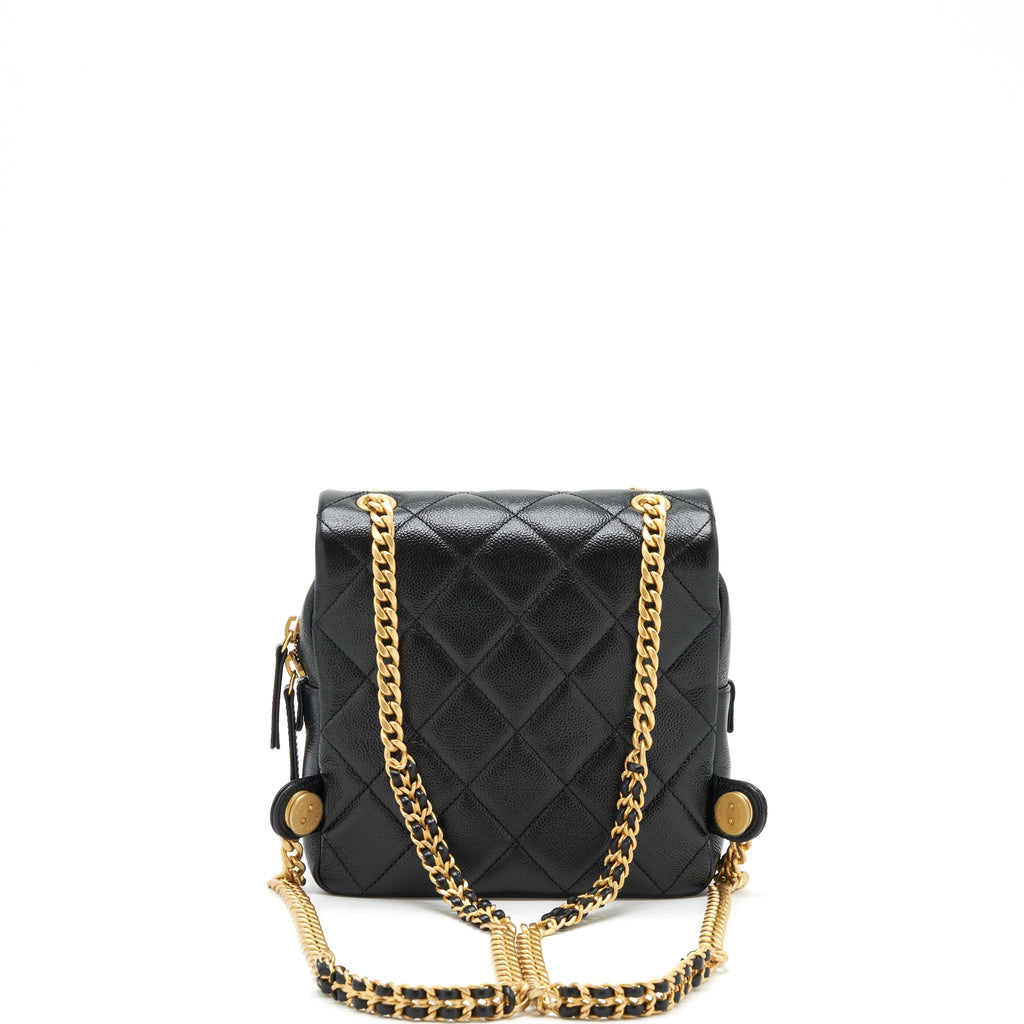 Chanel 22P Flap Backpack Caviar Black