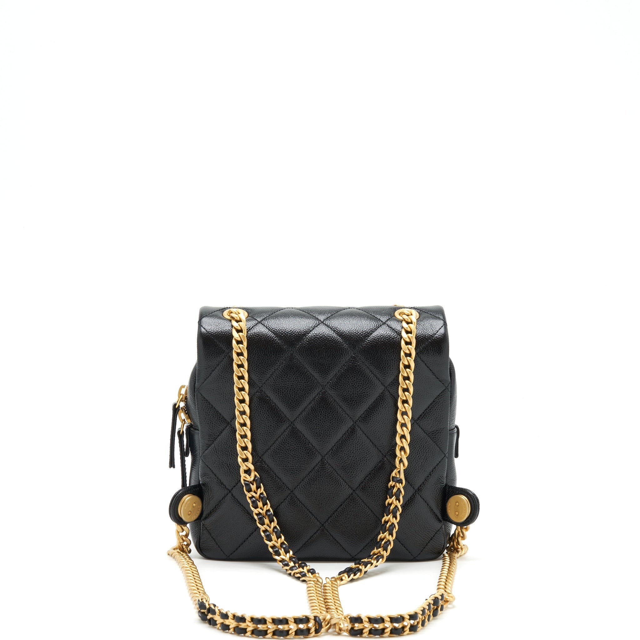 Chanel 22P Flap Backpack Caviar Black