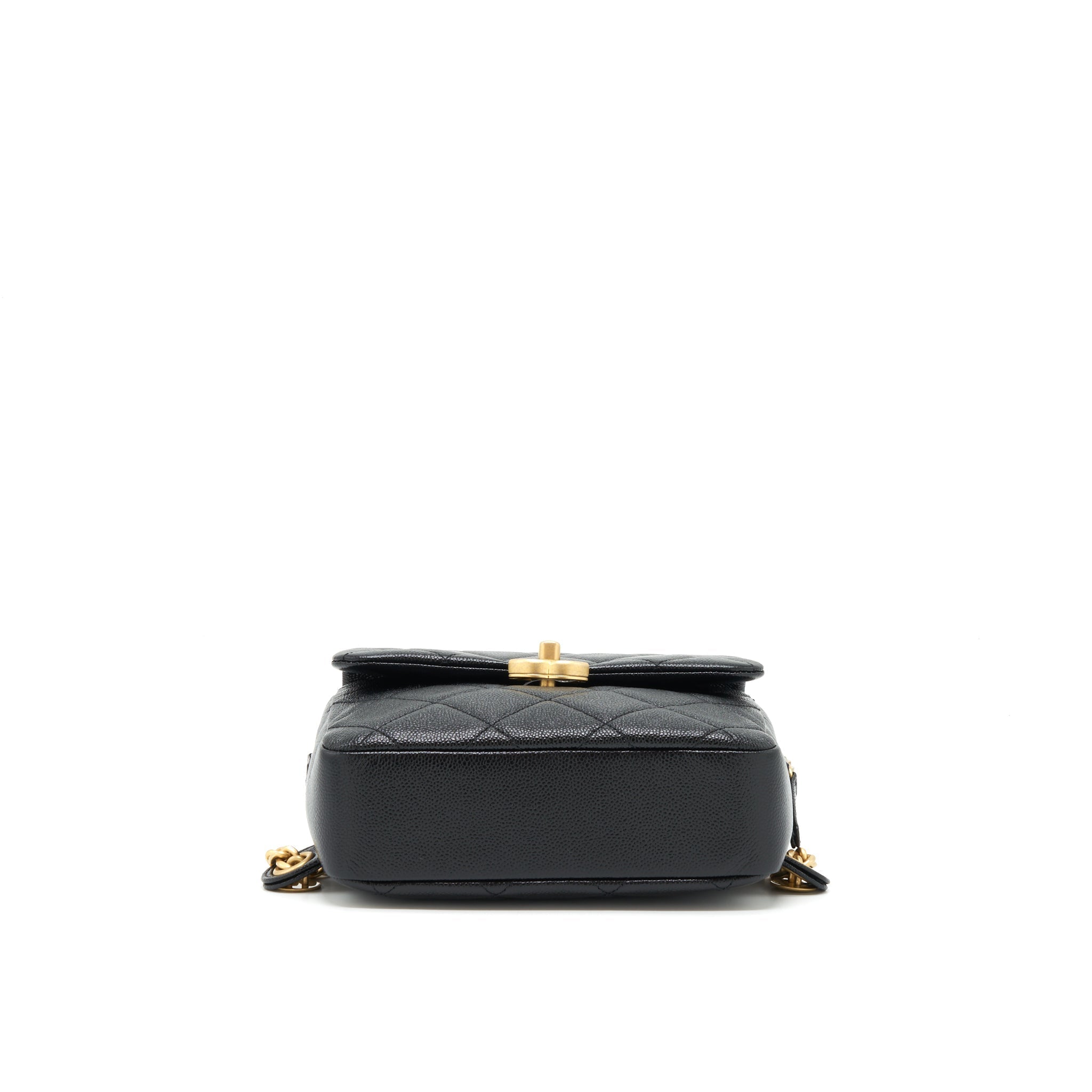 Chanel 22P Flap Backpack Caviar Black