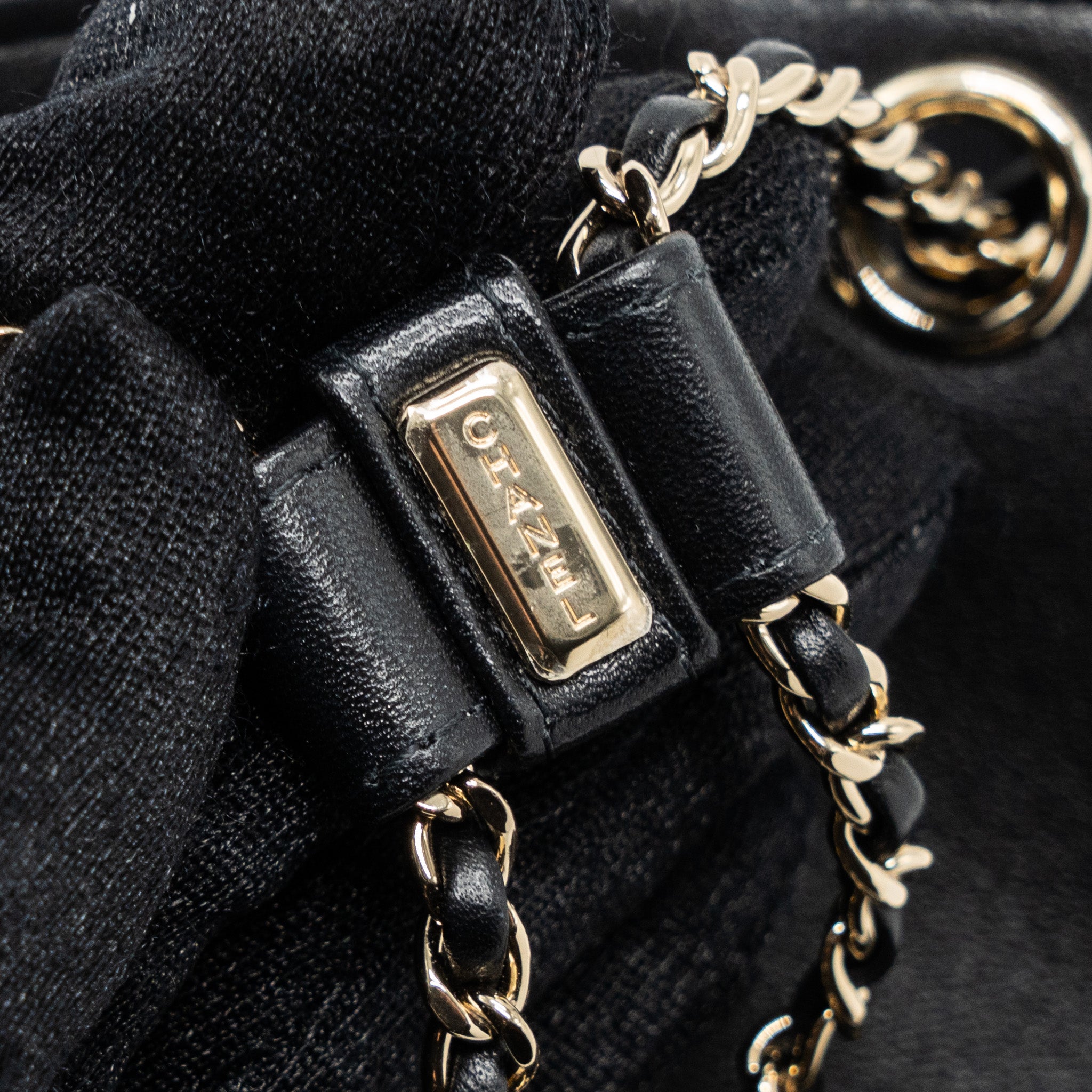Chanel mini Duma backpack lambskin black L (microchip)