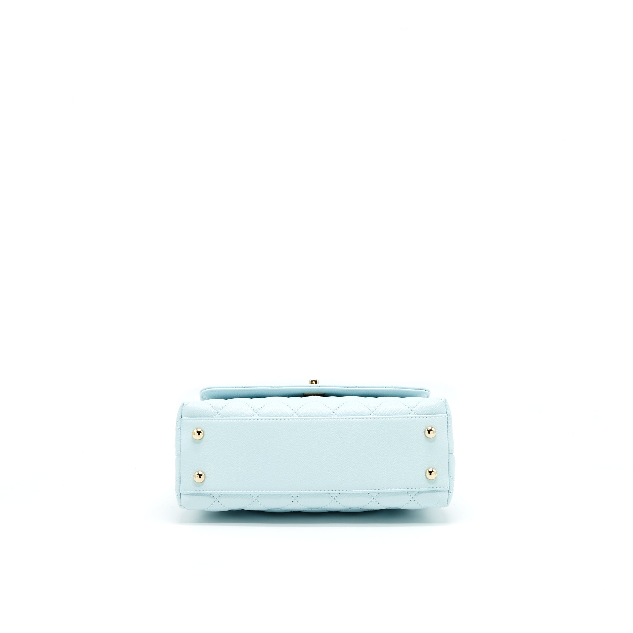 Chanel 21K Baby Blue Coco handle Small (old mini) 24cm L