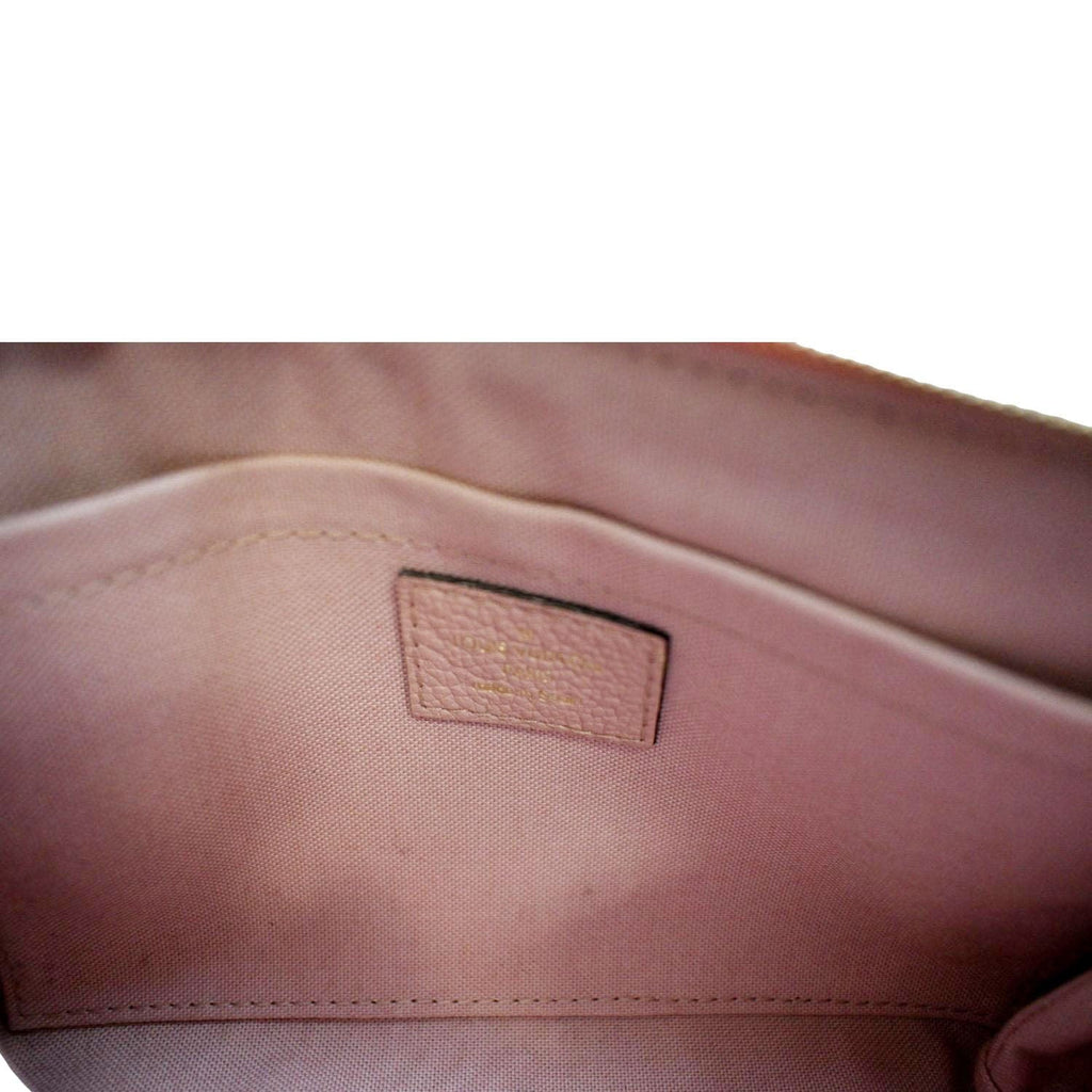 LOUIS VUITTON Pallas Monogram Canvas Clutch Crossbody Bag Brown