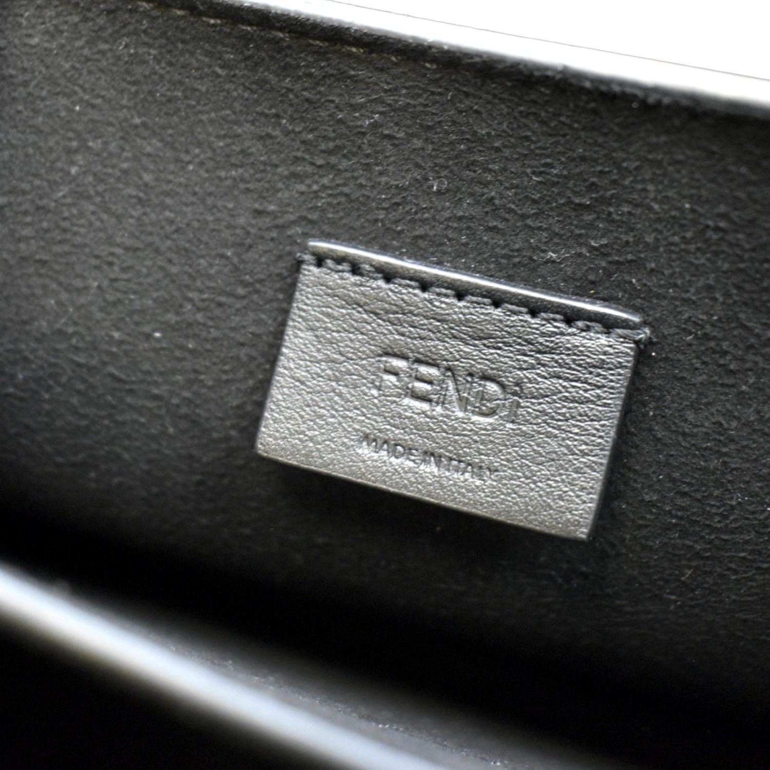FENDI Fab Leather Crossbody Bag Black