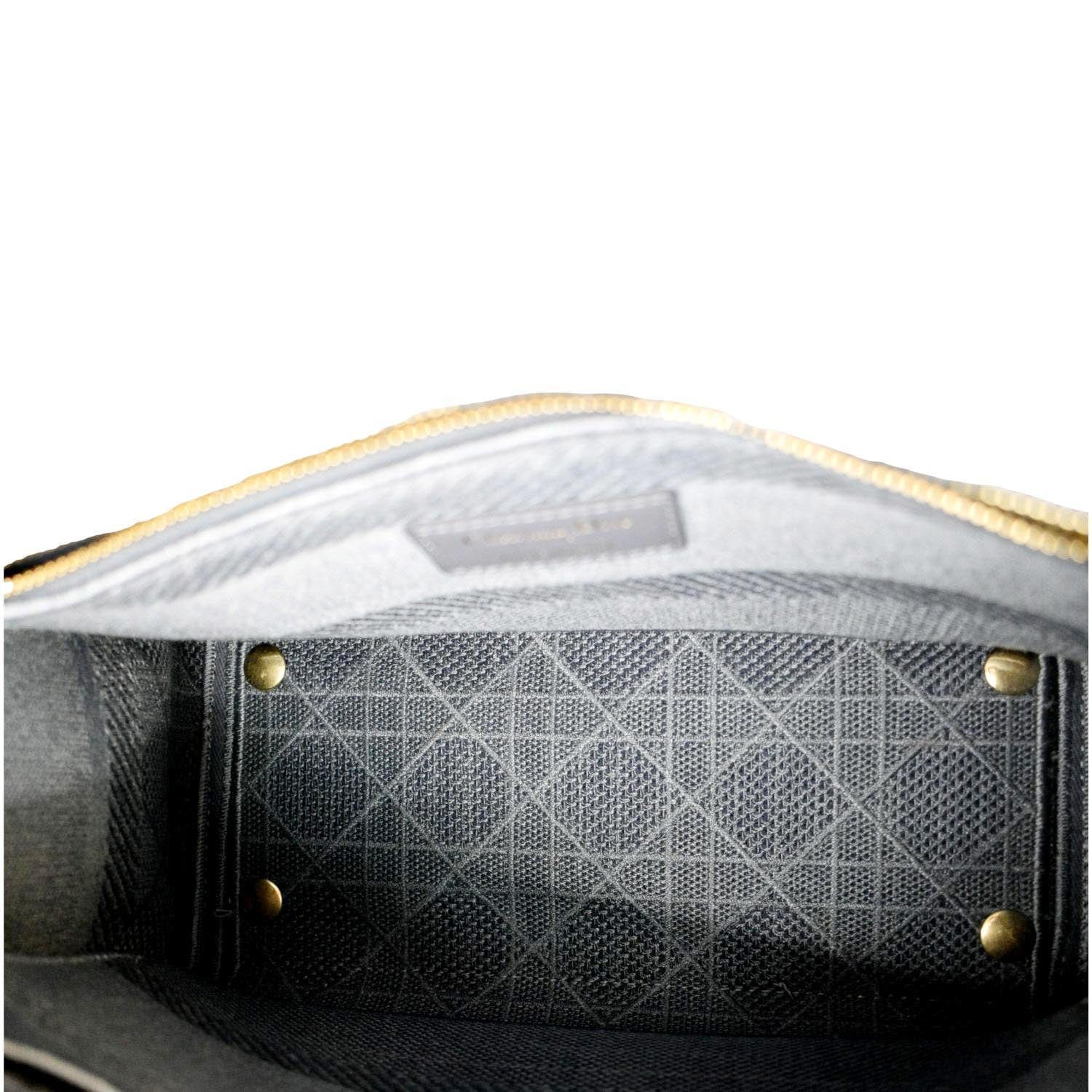 CHRISTIAN DIOR Lady D-Lite Embroidered Canvas Crossbody Bag Denim Blue