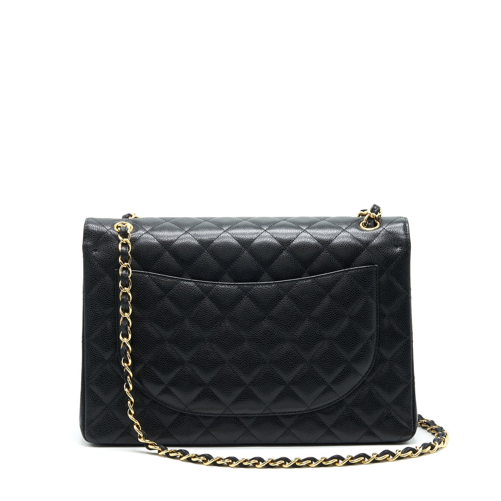 Chanel Maxi Classic Double Flap Caviar black  serial 20