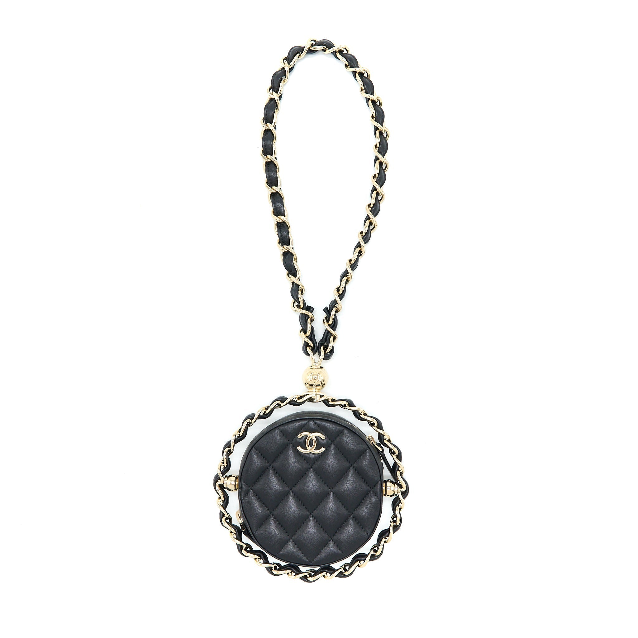 Chanel Evening Clutch with Chain Lambskin Black L
