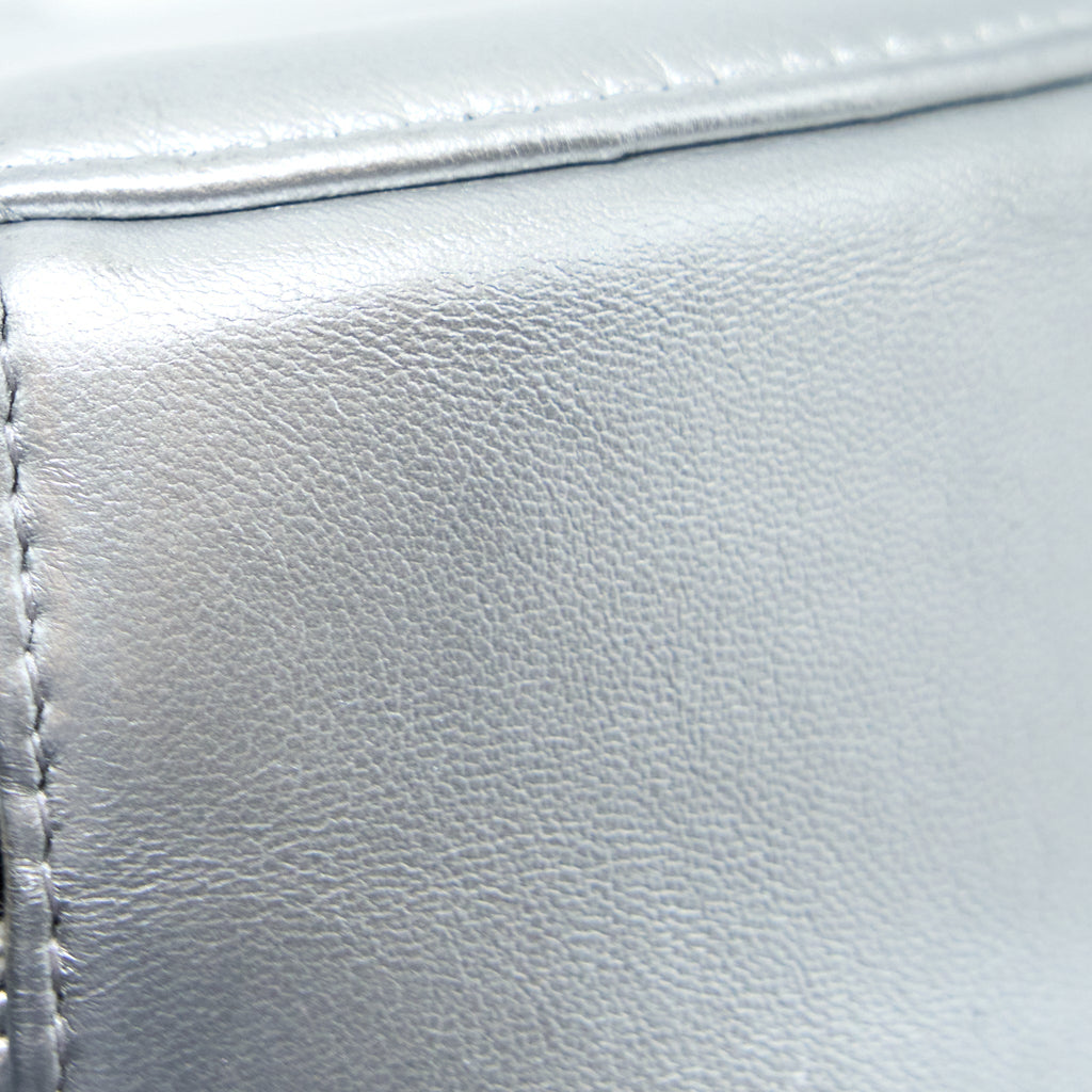 Chanel 19 Round Clutch With Chain Goatskin Silver Multicolour hardware