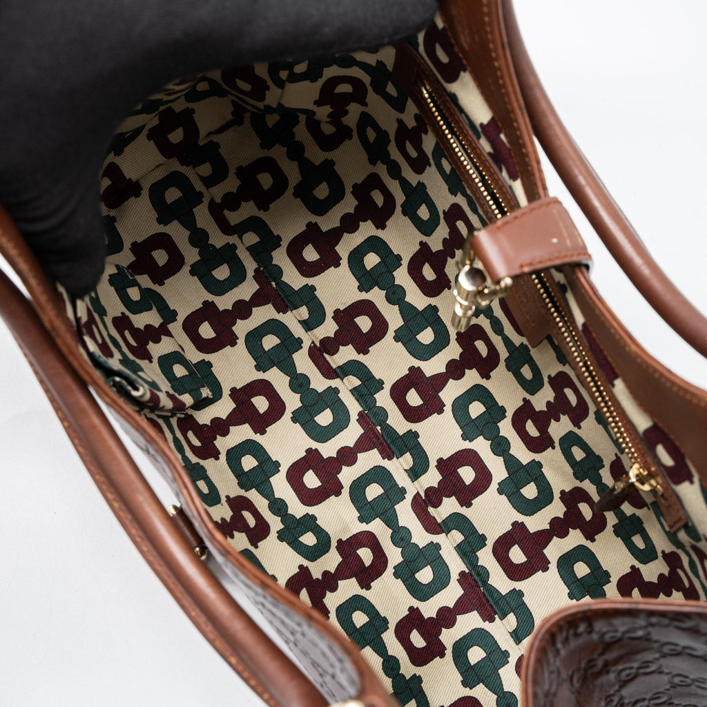 Gucci Vintage Jackie Bag GG Supreme Calfskin Brown