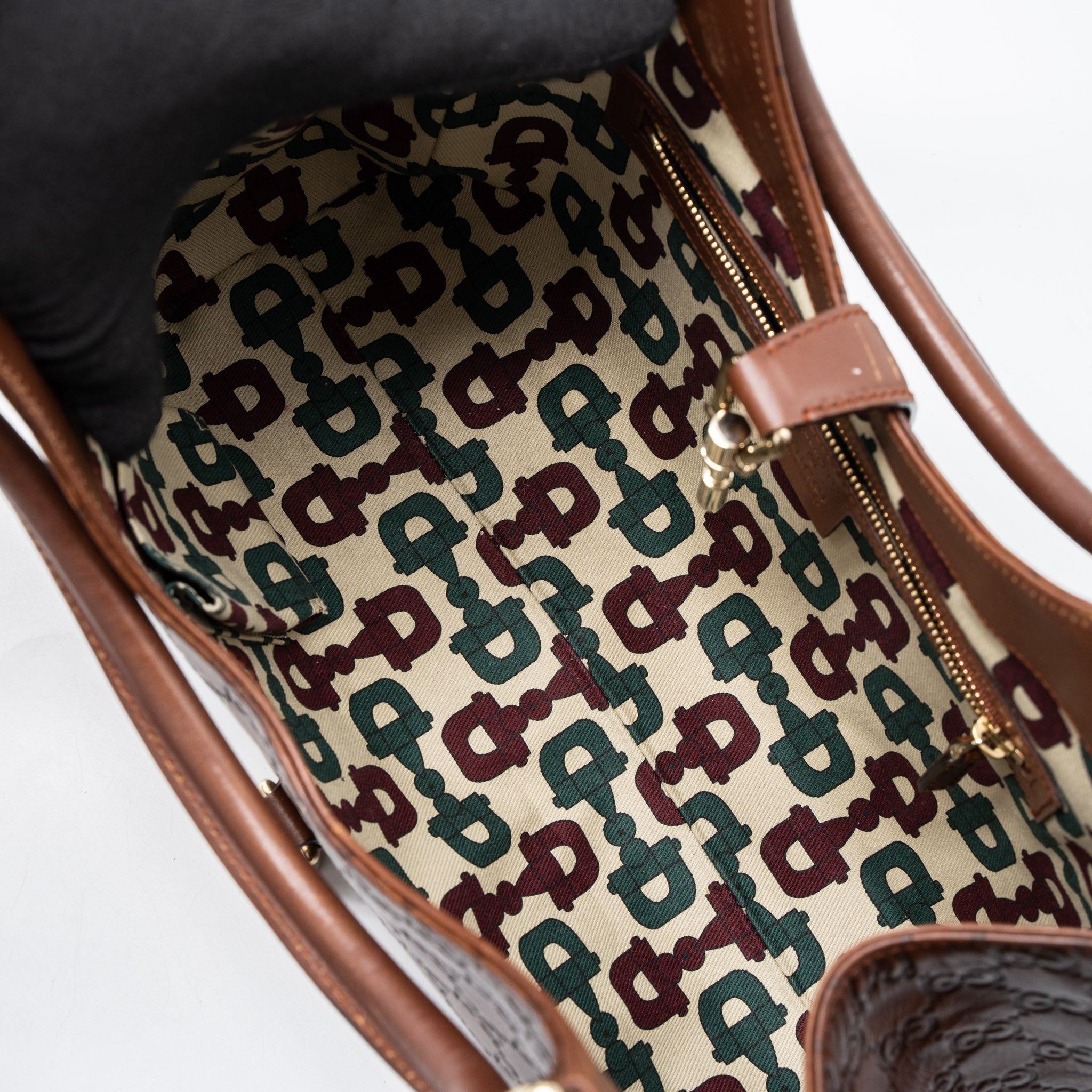 Gucci Vintage Jackie Bag GG Supreme Calfskin Brown