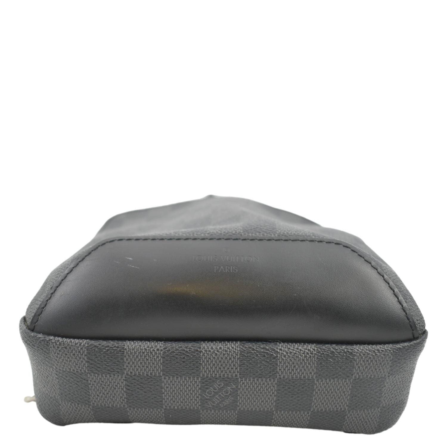 LOUIS VUITTON Avenue Sling Damier Graphite Backpack Bag Black