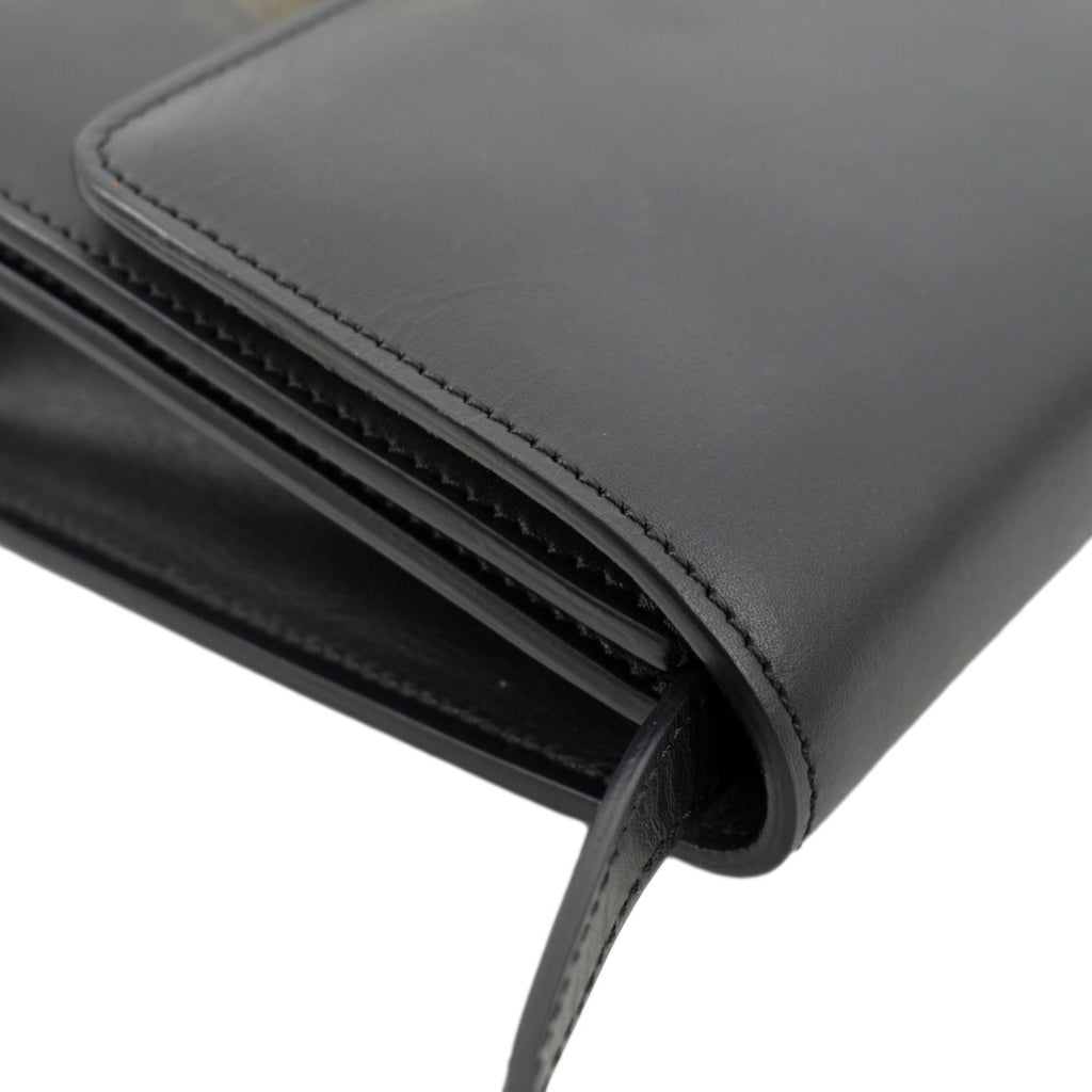 FENDI Fab Leather Crossbody Bag Black