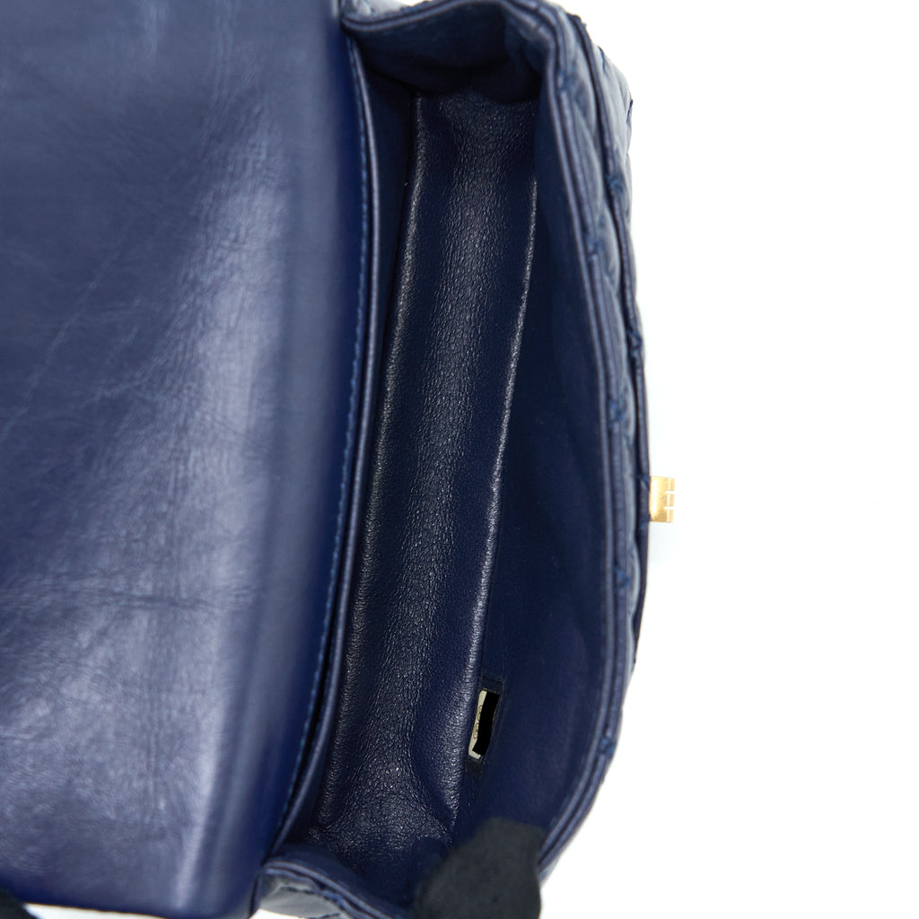 Chanel 2.55 Reissue Mini Waist Belt Bag Aged Calfskin Navy