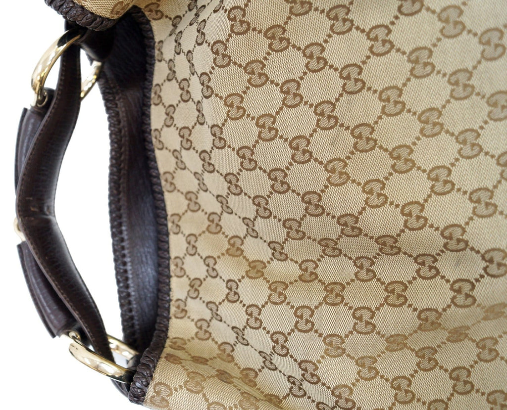 GUCCI GG Canvas Horsebit Large Hobo Bag 114900