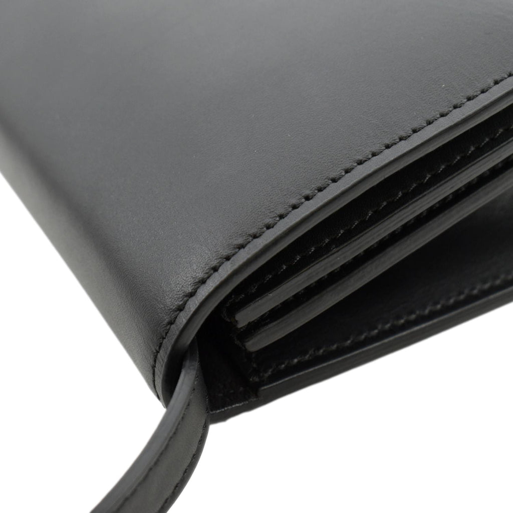 FENDI Fab Leather Crossbody Bag Black