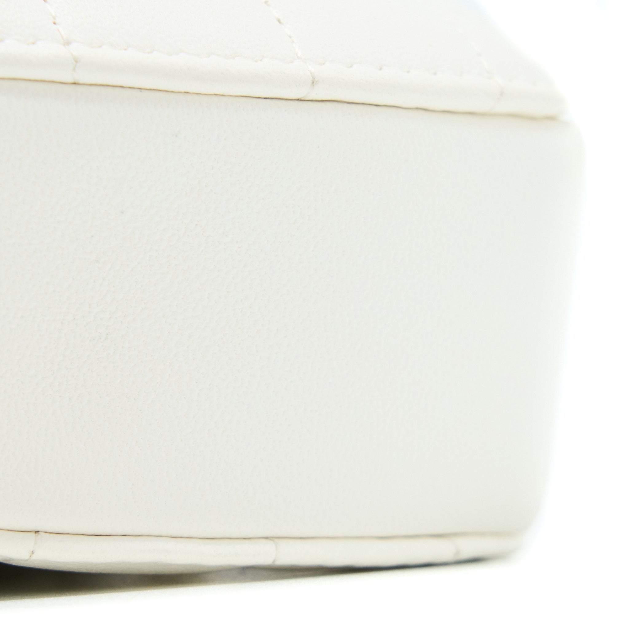 Chanel Heart Belt Bag Lambskin White L