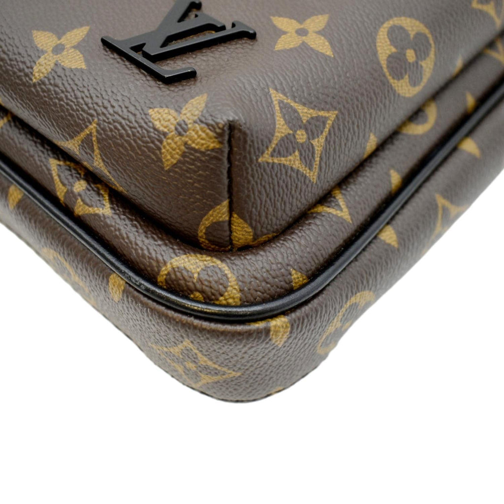 LOUIS VUITTON Avenue Sling Monogram Canvas Backpack Bag Brown