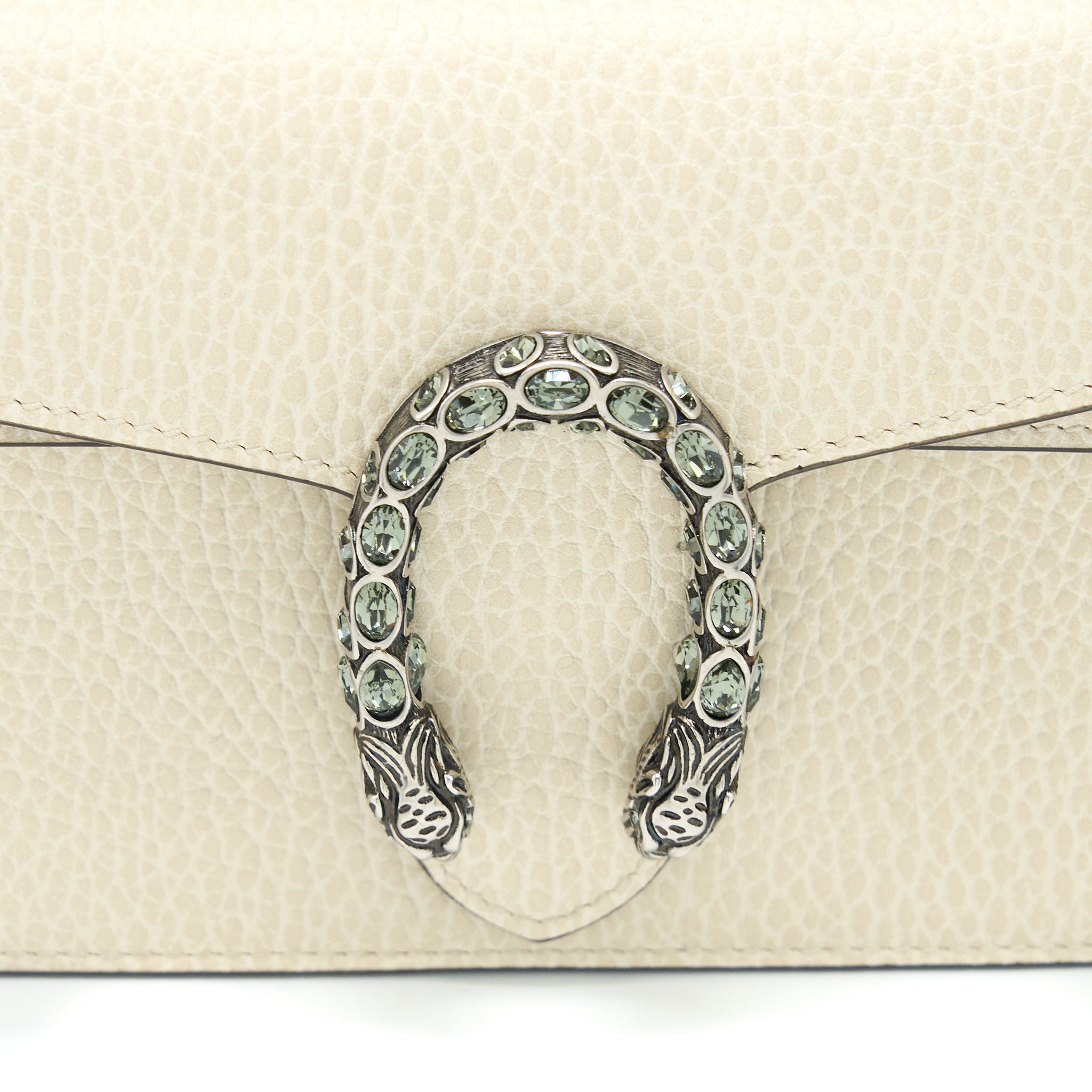 Gucci Super Mini Dionysus Calfskin White Ruthenium Hardware