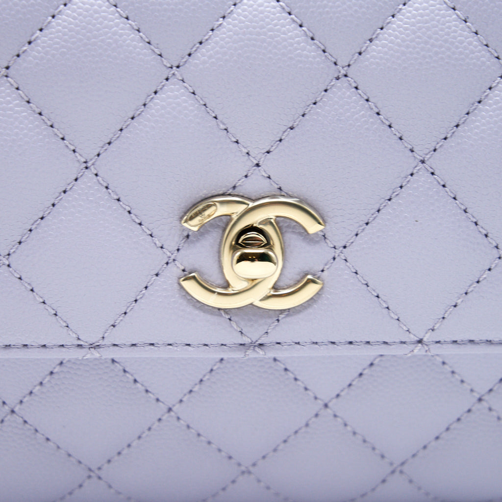 Chanel 21K lilac / Light Purple Coco Handle Small (old mini 24mm) L