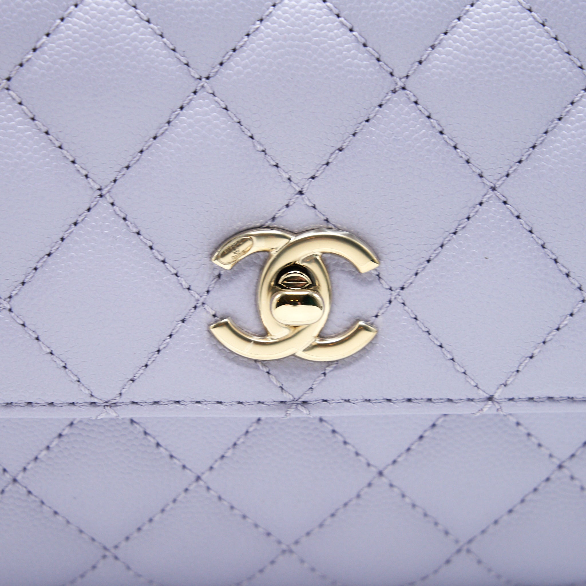 Chanel 21K lilac / Light Purple Coco Handle Small (old mini 24mm) L
