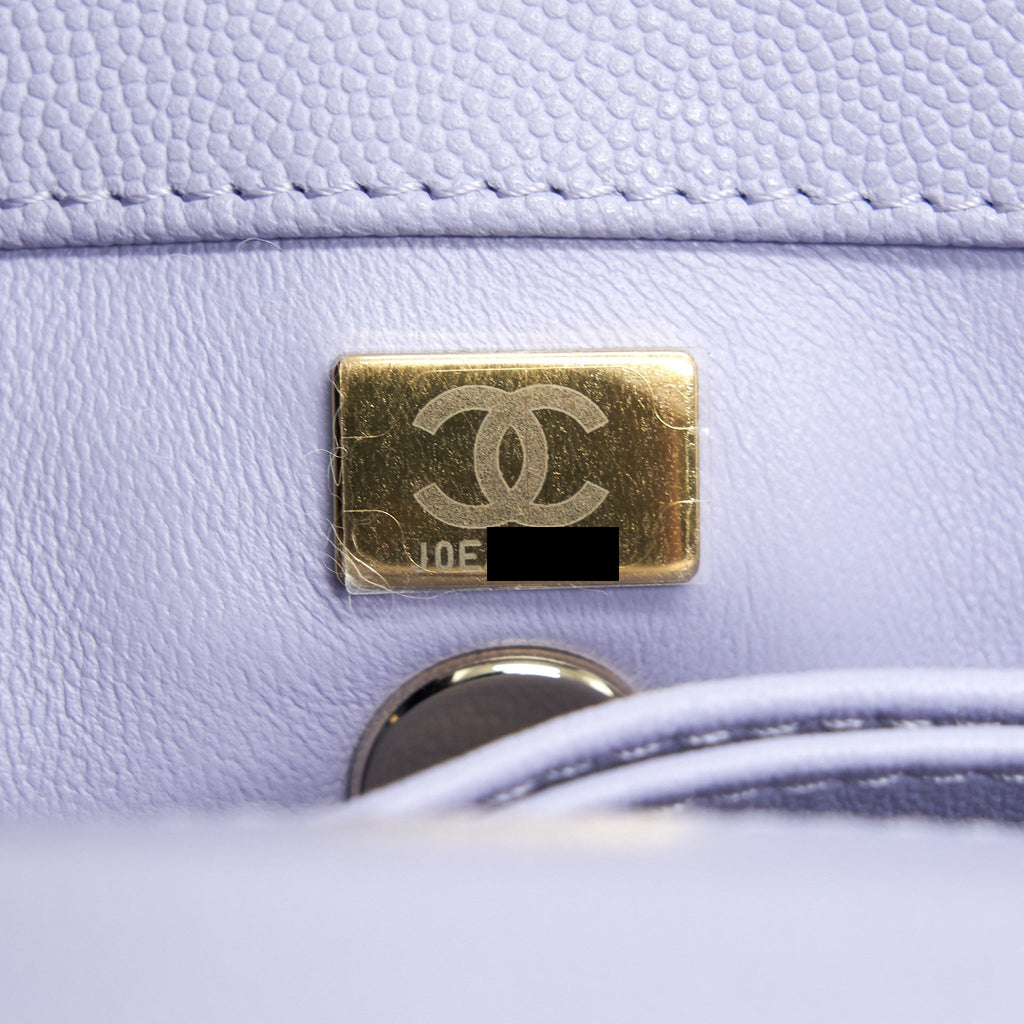 Chanel 21K lilac / Light Purple Coco Handle Small (old mini 24mm) L