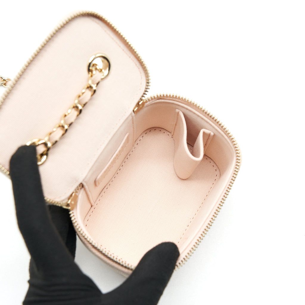 Chanel Mini Vanity Light Beige Caviar