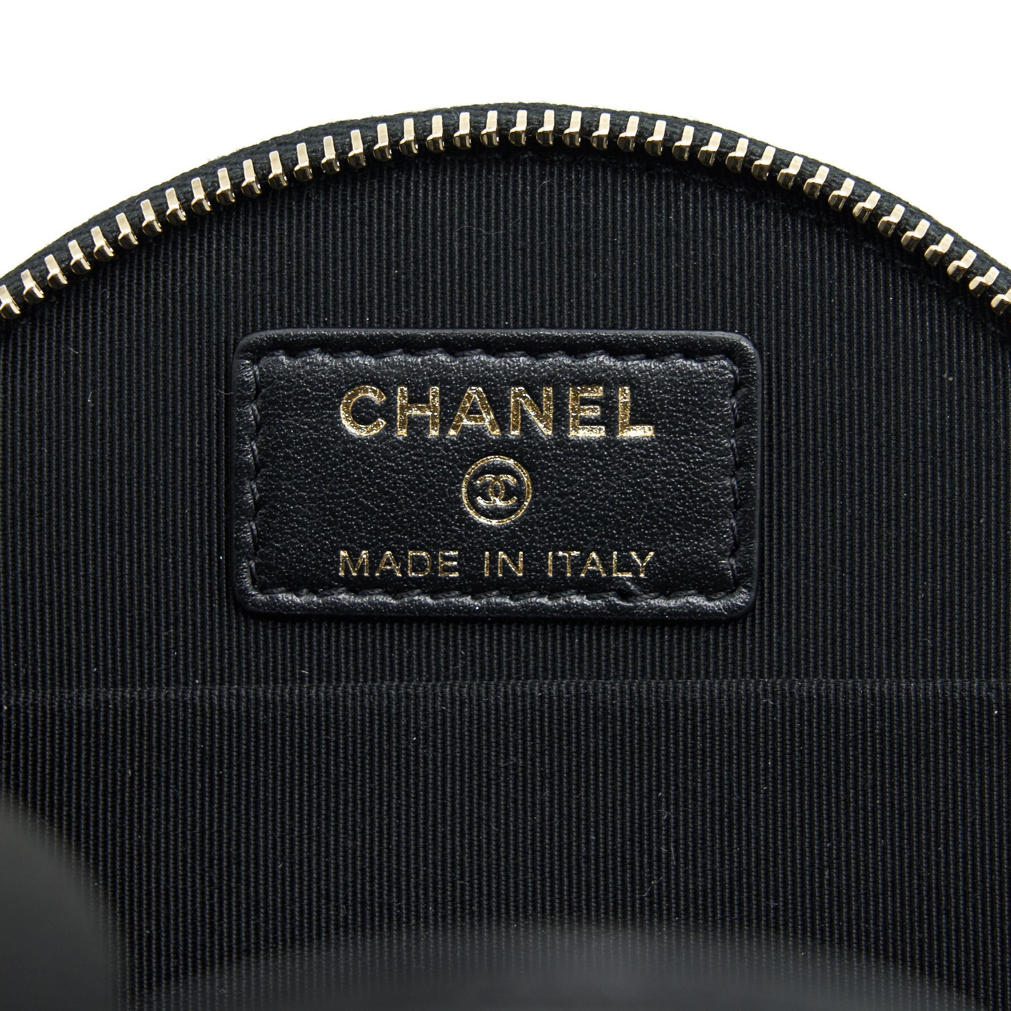 Chanel 22C Top Handle Mini Round Vanity On Chain Caviar Black L