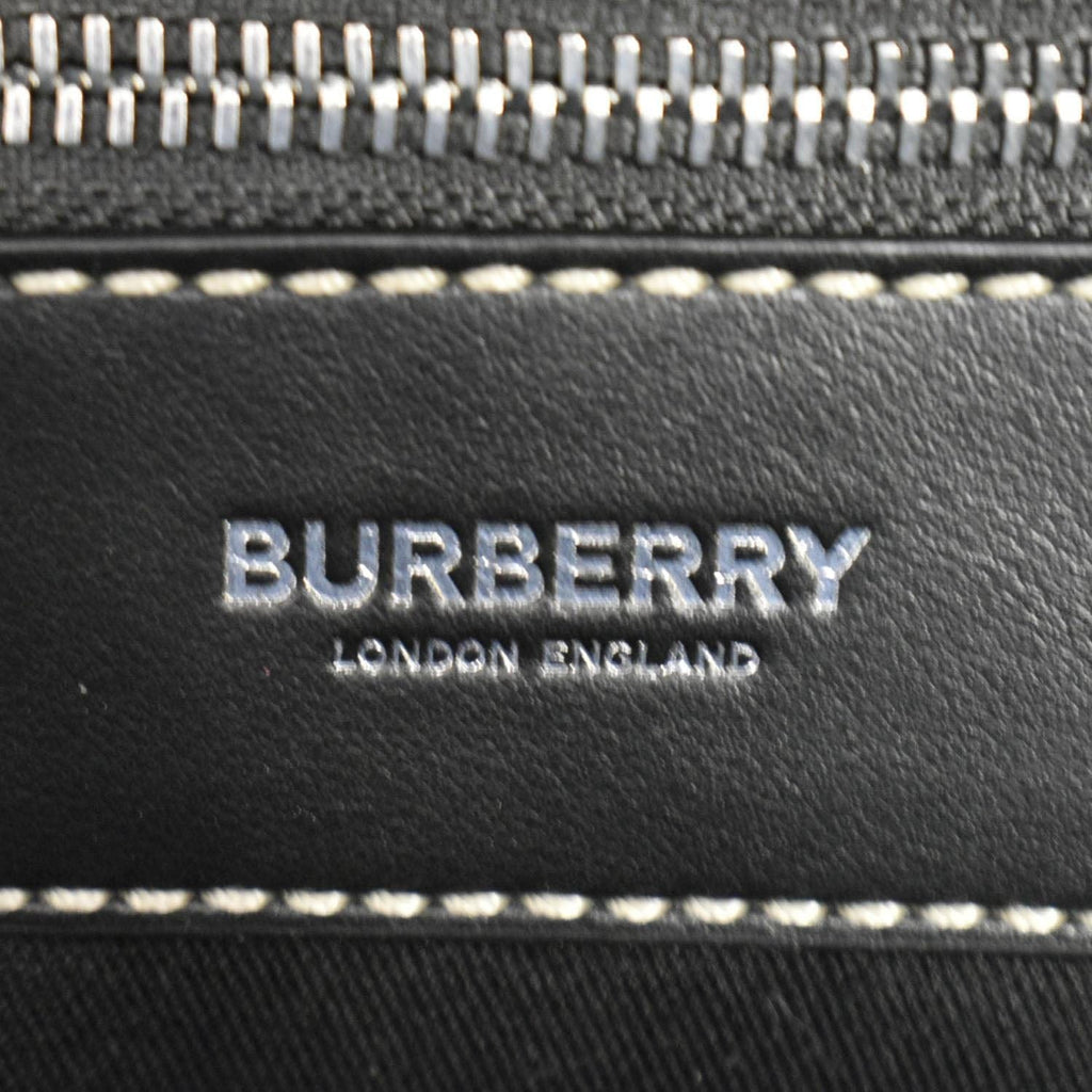 BURBERRY Rocco Check Fabric Backpack Navy Blue