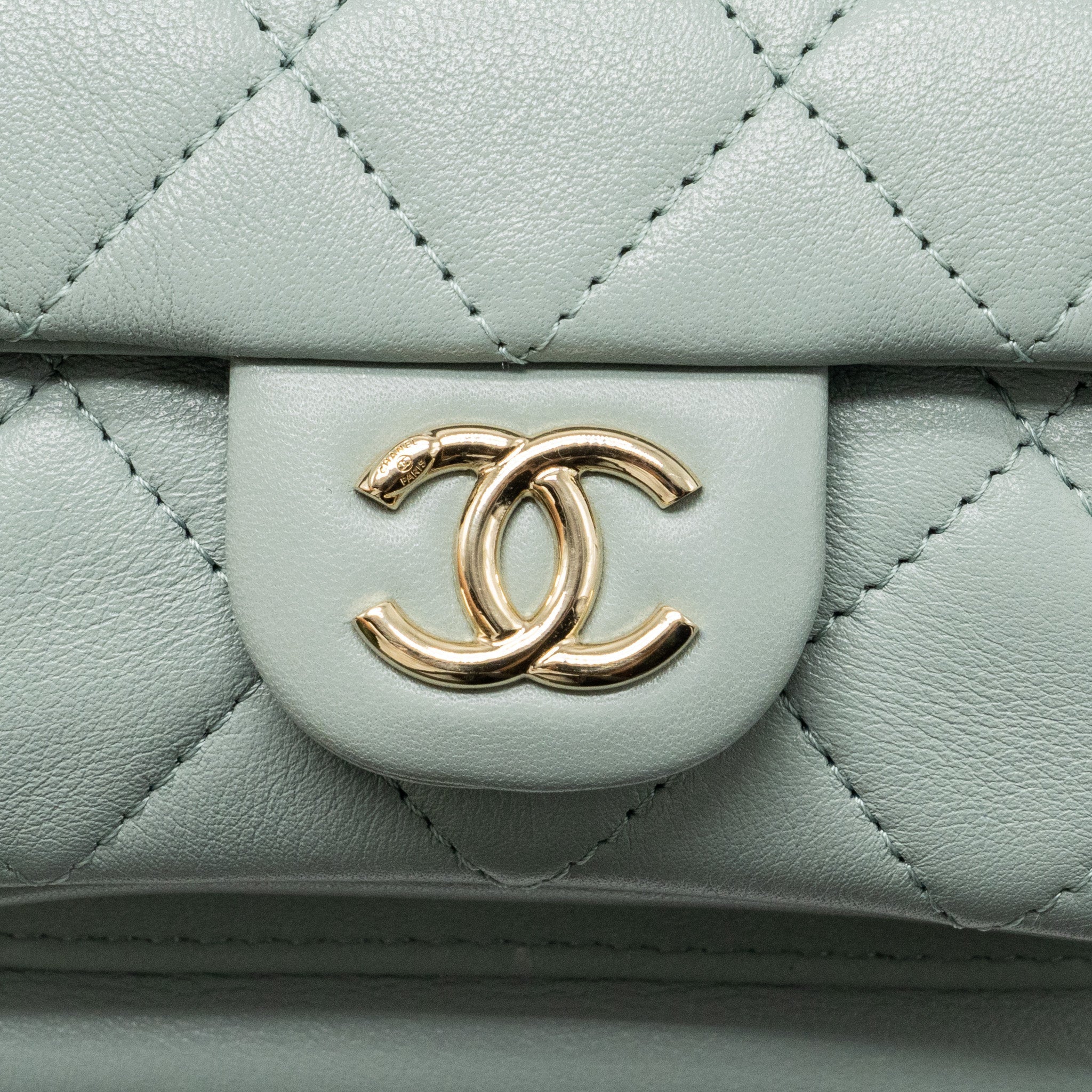 Chanel 23C Mini Duma Backpack Calfskin Light Grey L (Microchip)