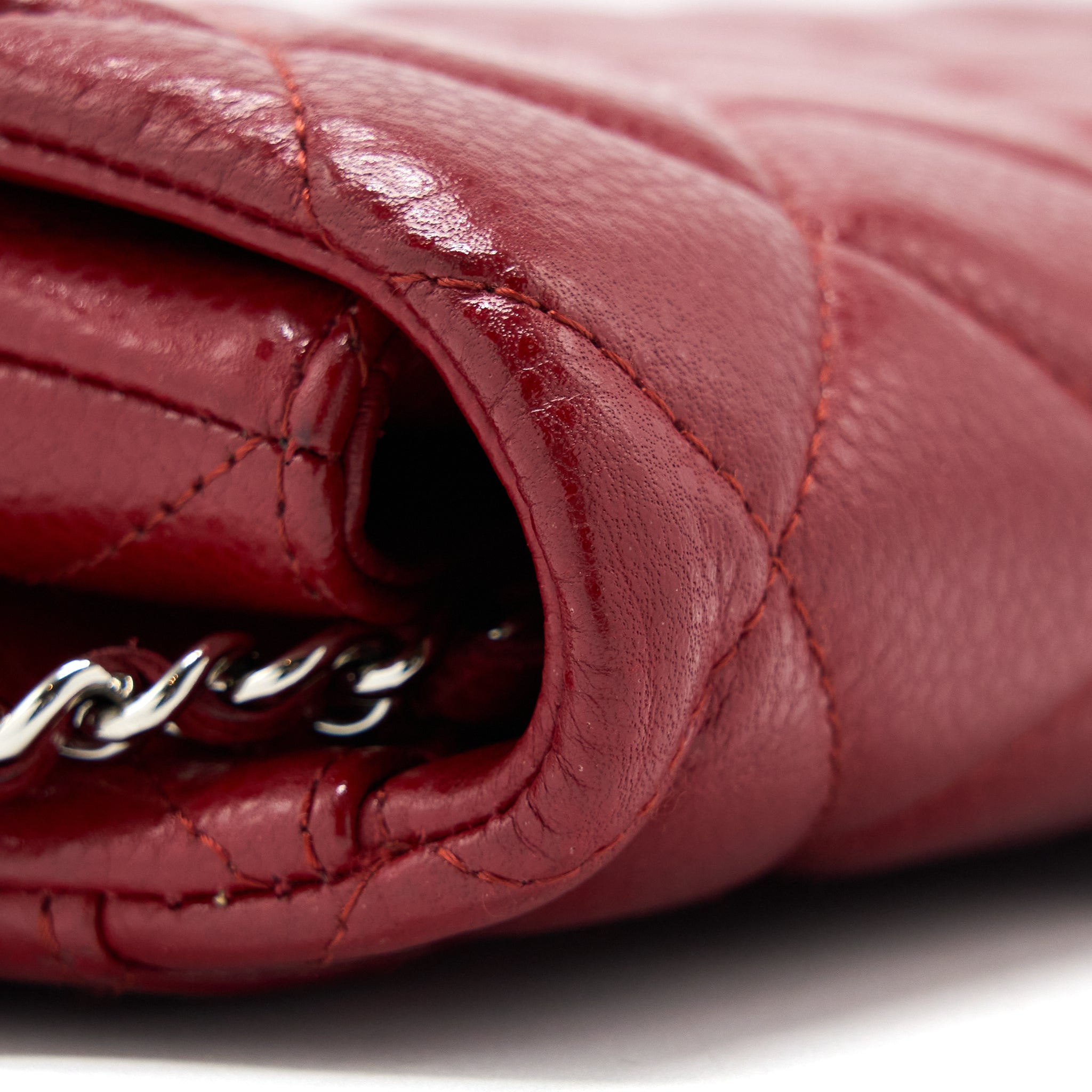 Chanel Classic Timeless Flap Clutch with Chain Caviar Red