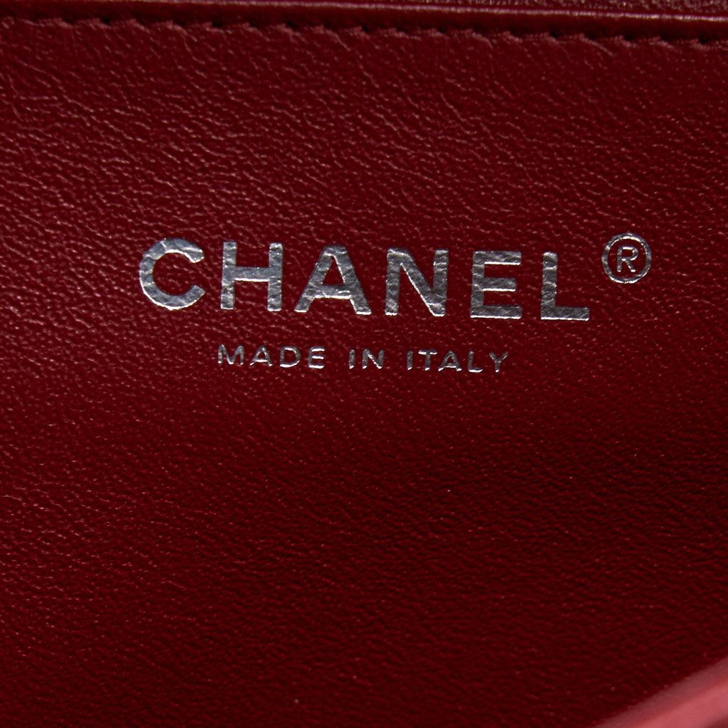 Chanel Classic Timeless Flap Clutch with Chain Caviar Red