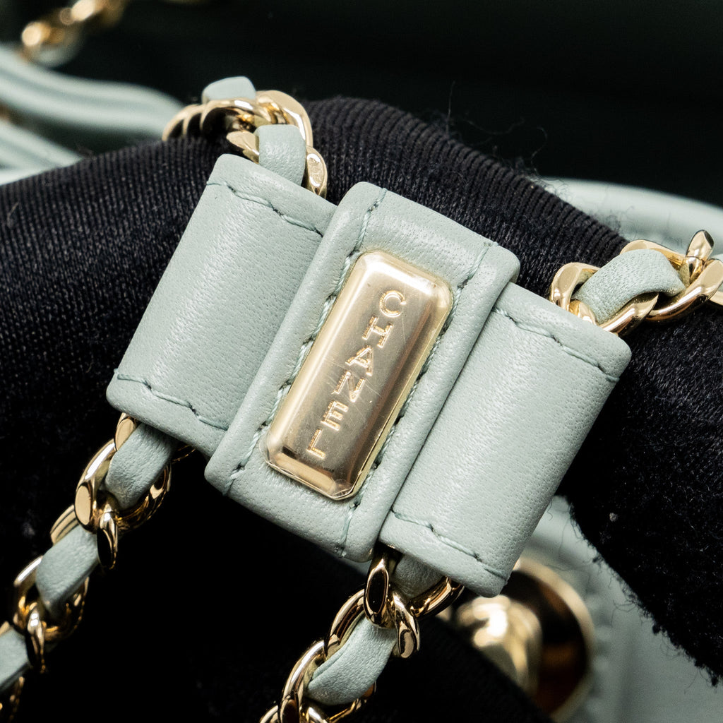 Chanel 23C Mini Duma Backpack Calfskin Light Grey L (Microchip)