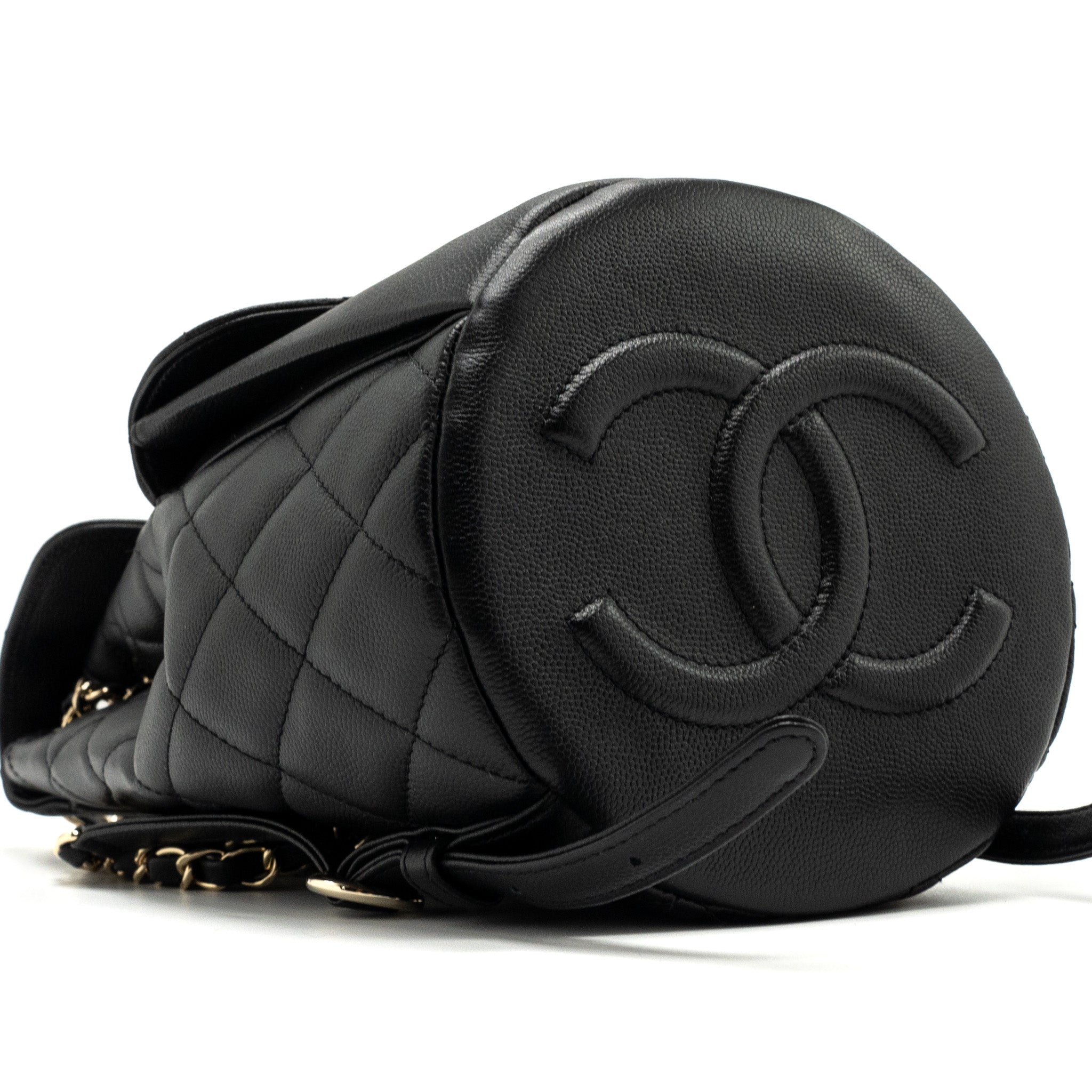 Chanel 22s mini backpack caviar black L(Microchip)
