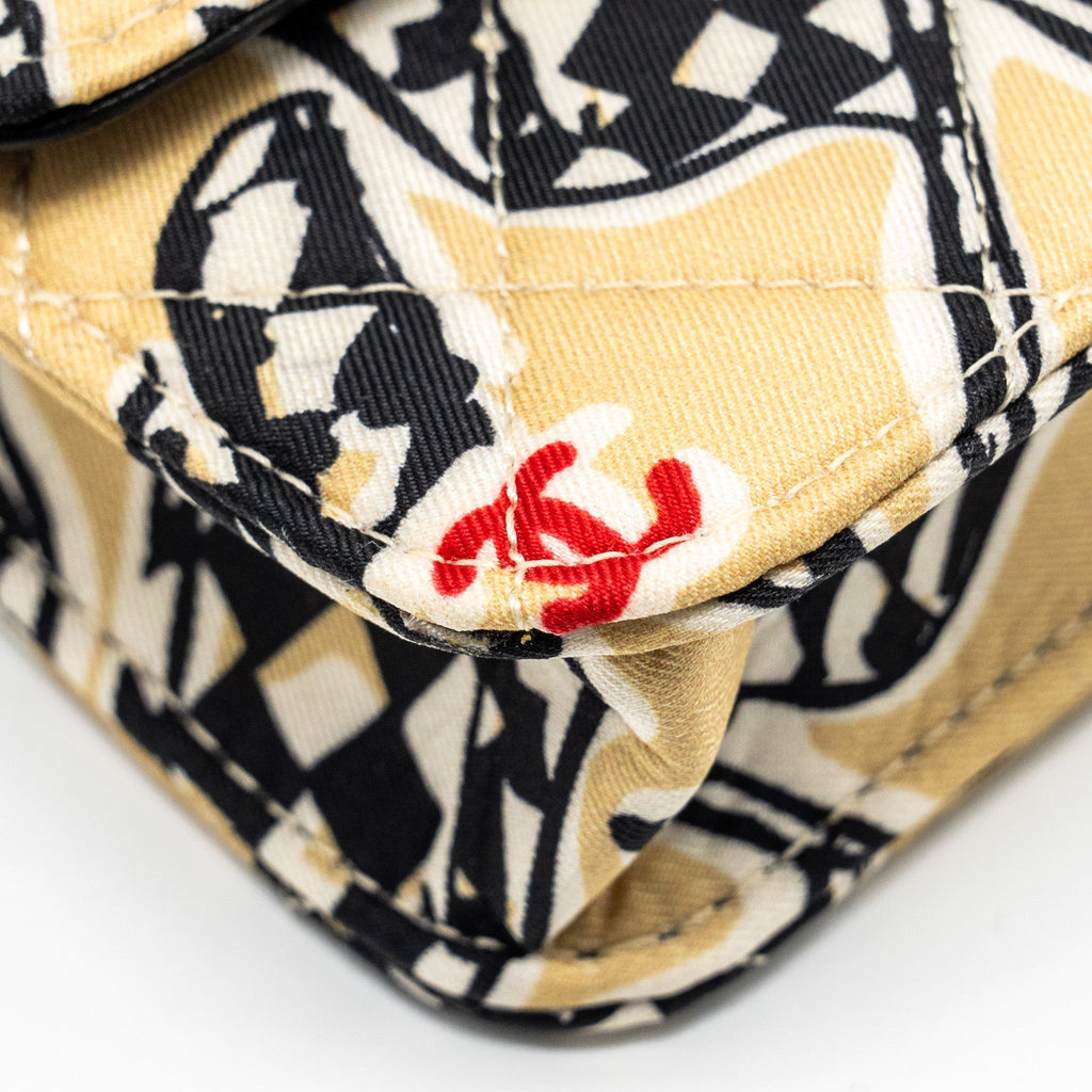 Chanel Mini Clutch With Chain Fabric Multicolour L (Microchip)