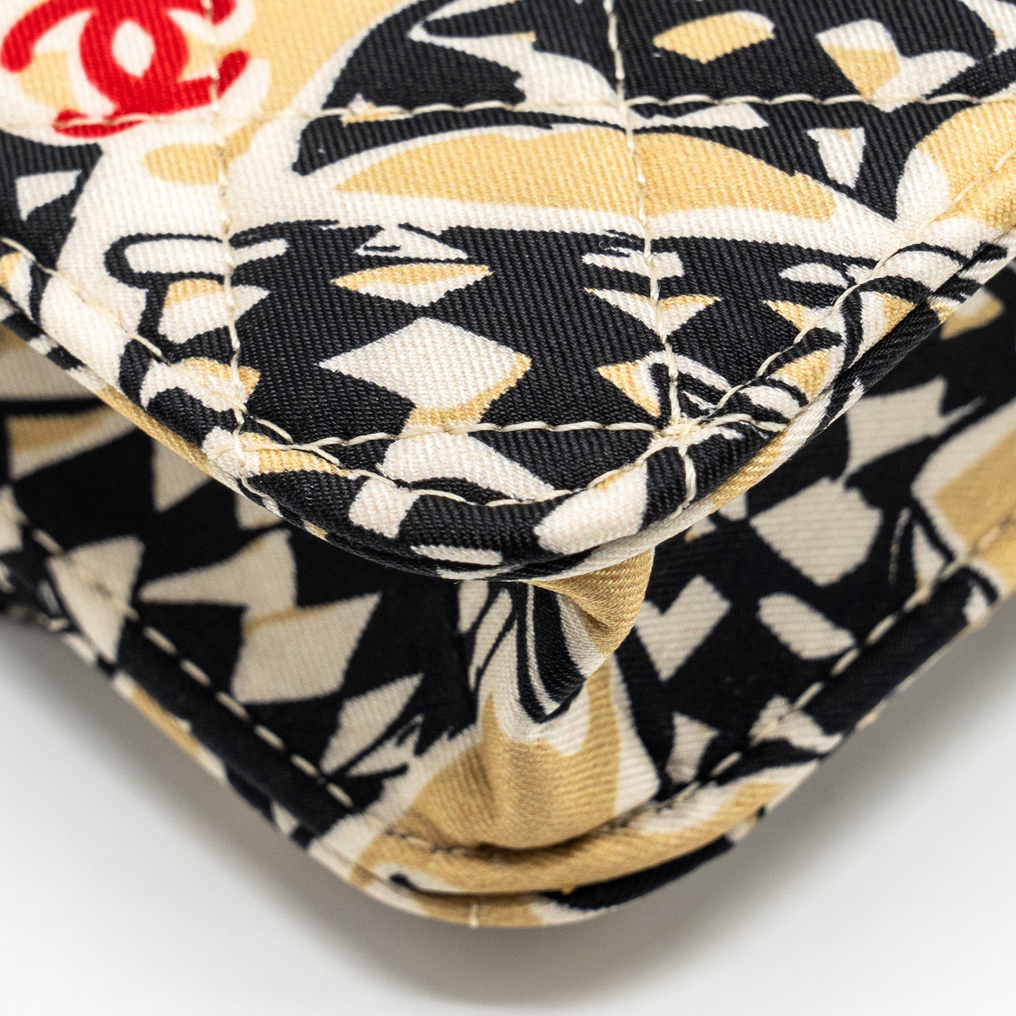 Chanel Mini Clutch With Chain Fabric Multicolour L (Microchip)