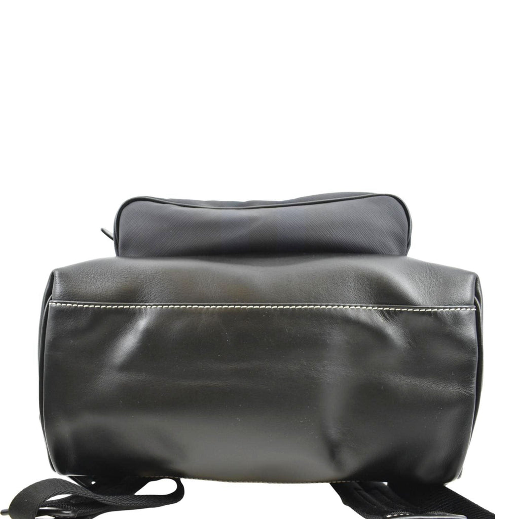 BURBERRY Rocco Check Fabric Backpack Navy Blue