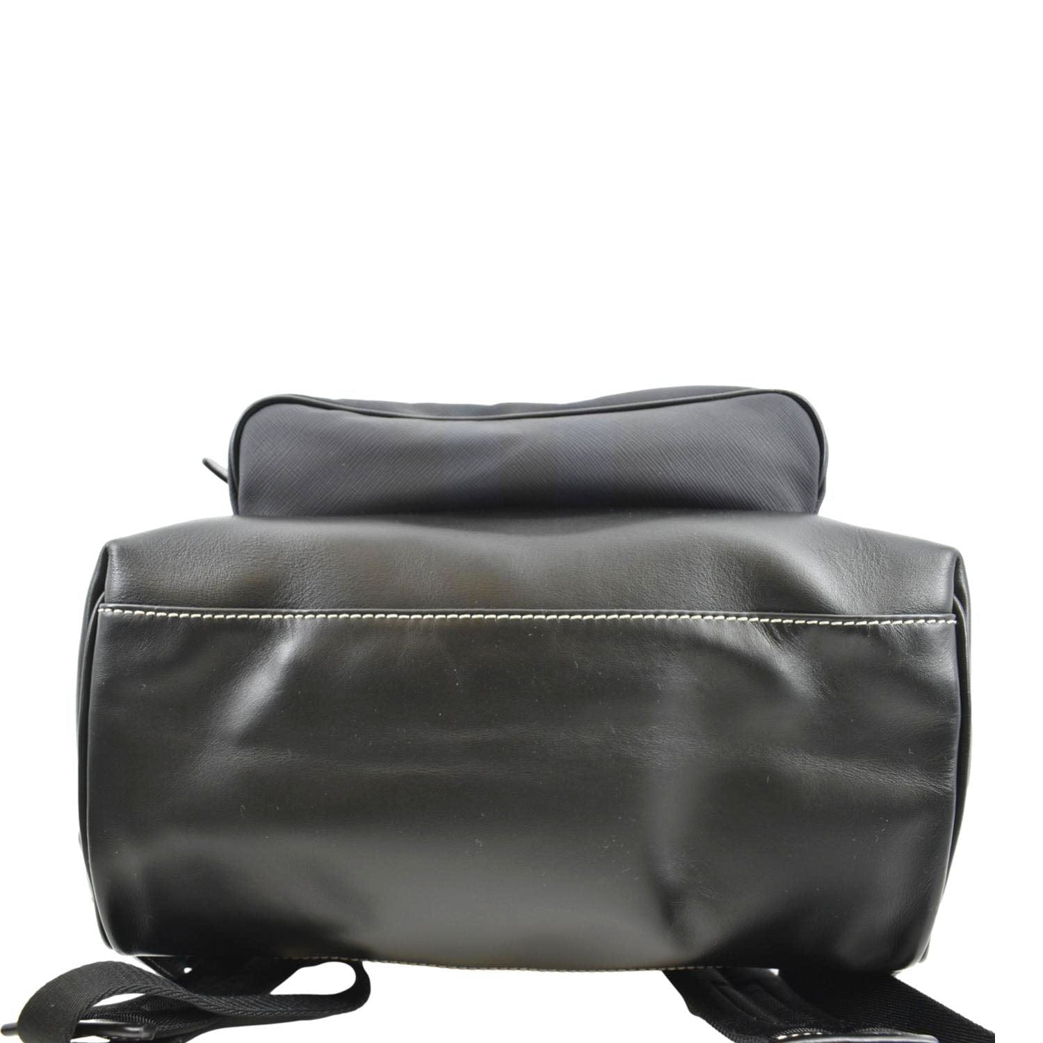 BURBERRY Rocco Check Fabric Backpack Navy Blue
